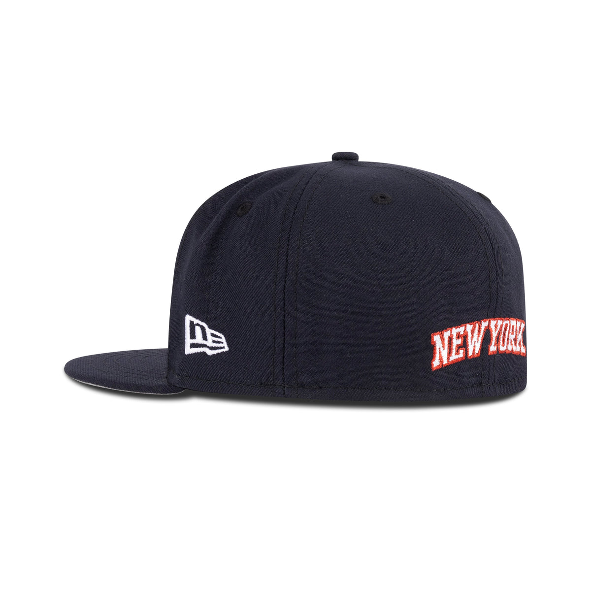New Era New York Knicks Fitted Gray Bottom "Navy Snow White Metallic Blue Metallic Red" (2002 All Star Game Embroidery)