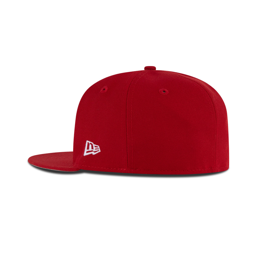 New Era New York Knicks Fitted "Scarlet Red White" (NBA All Star Weekend 1998 Embroidery)