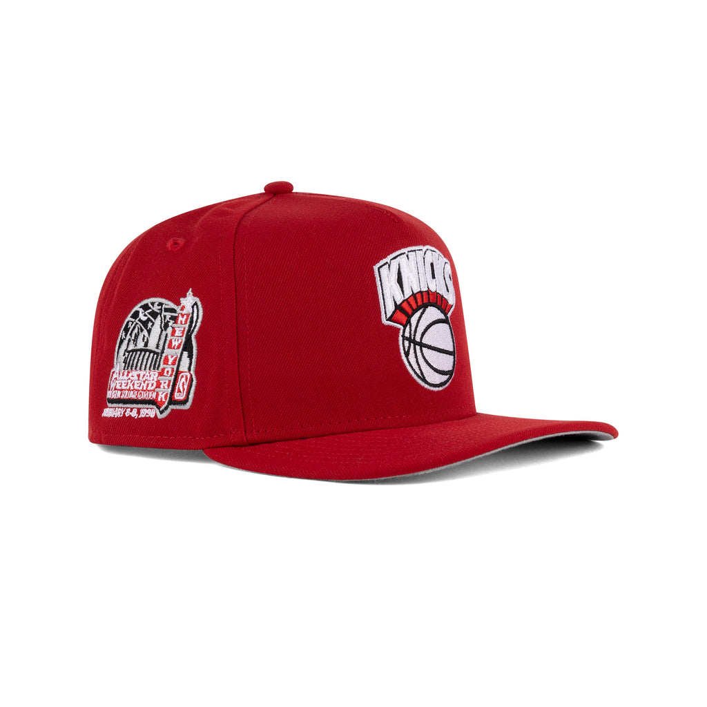 New Era New York Knicks A-Frame "Scarlet Red White" (NBA All Star Weekend 1998 Embroidery)