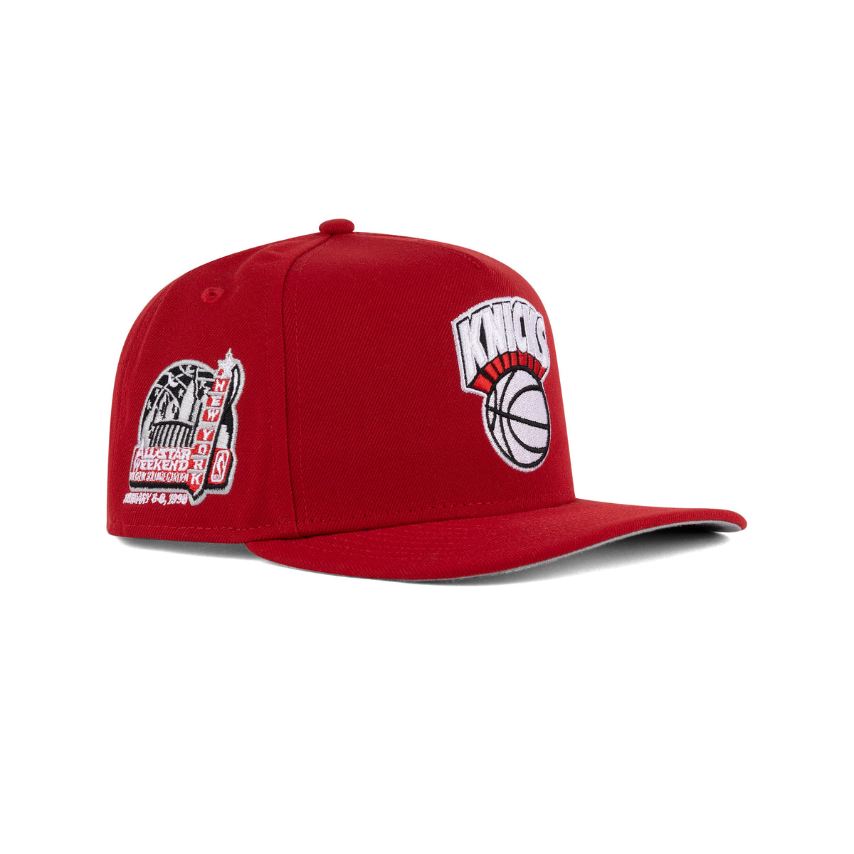 New Era New York Knicks A-Frame "Scarlet Red White" (NBA All Star Weekend 1998 Embroidery)