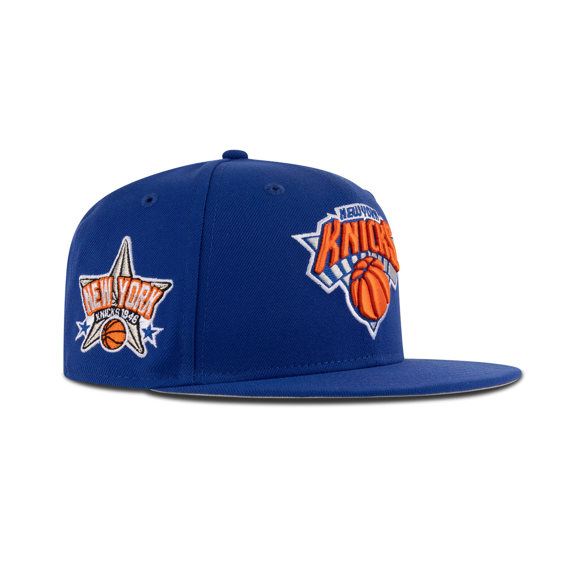 New Era New York Knicks Fitted "Majestic Blue White Cloud" (1946 Star Embroidery)