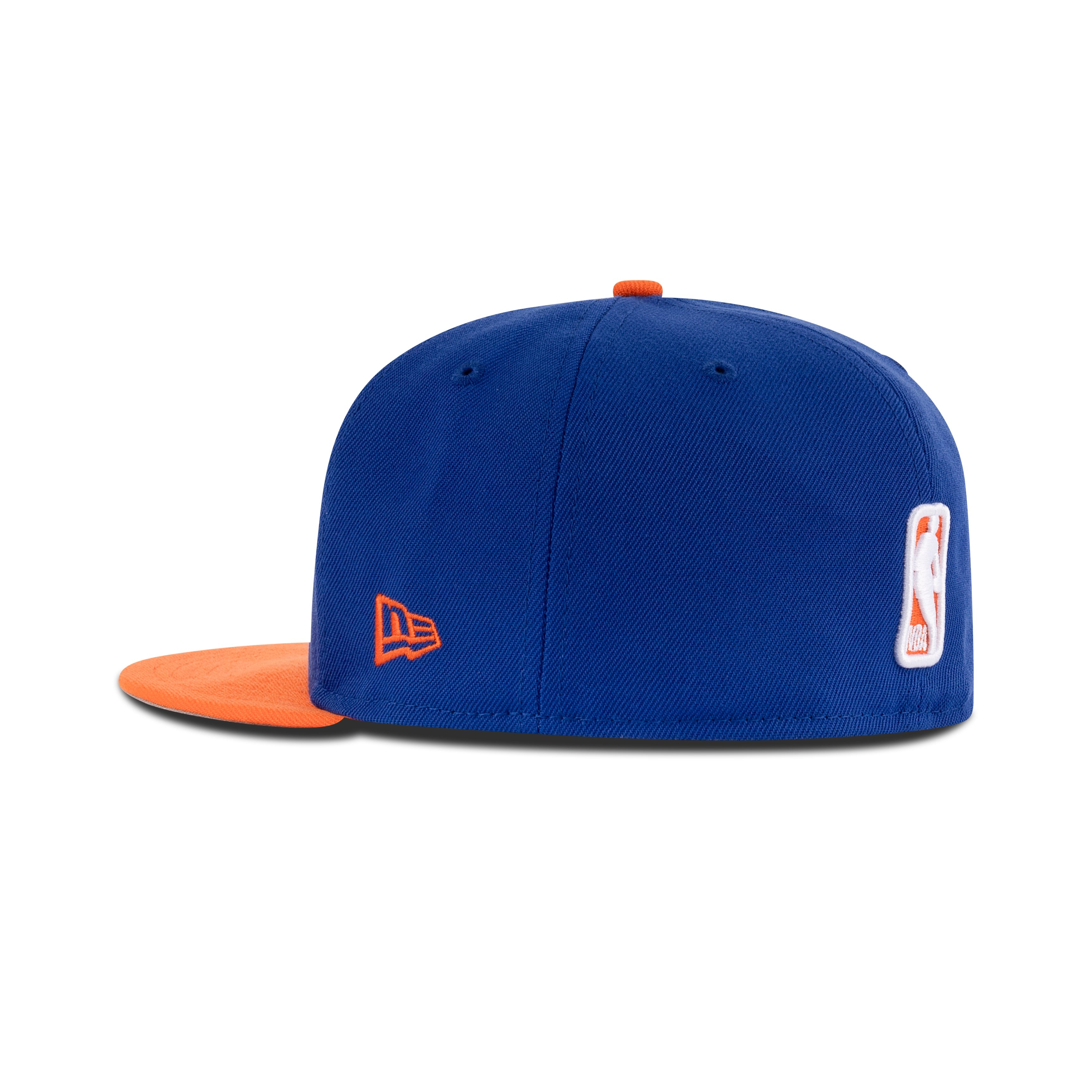 New Era New York Knicks Fitted Gray Bottom "Majestic Blue Orange Visor" (NBA Champions 2025 2026 Embroidery)