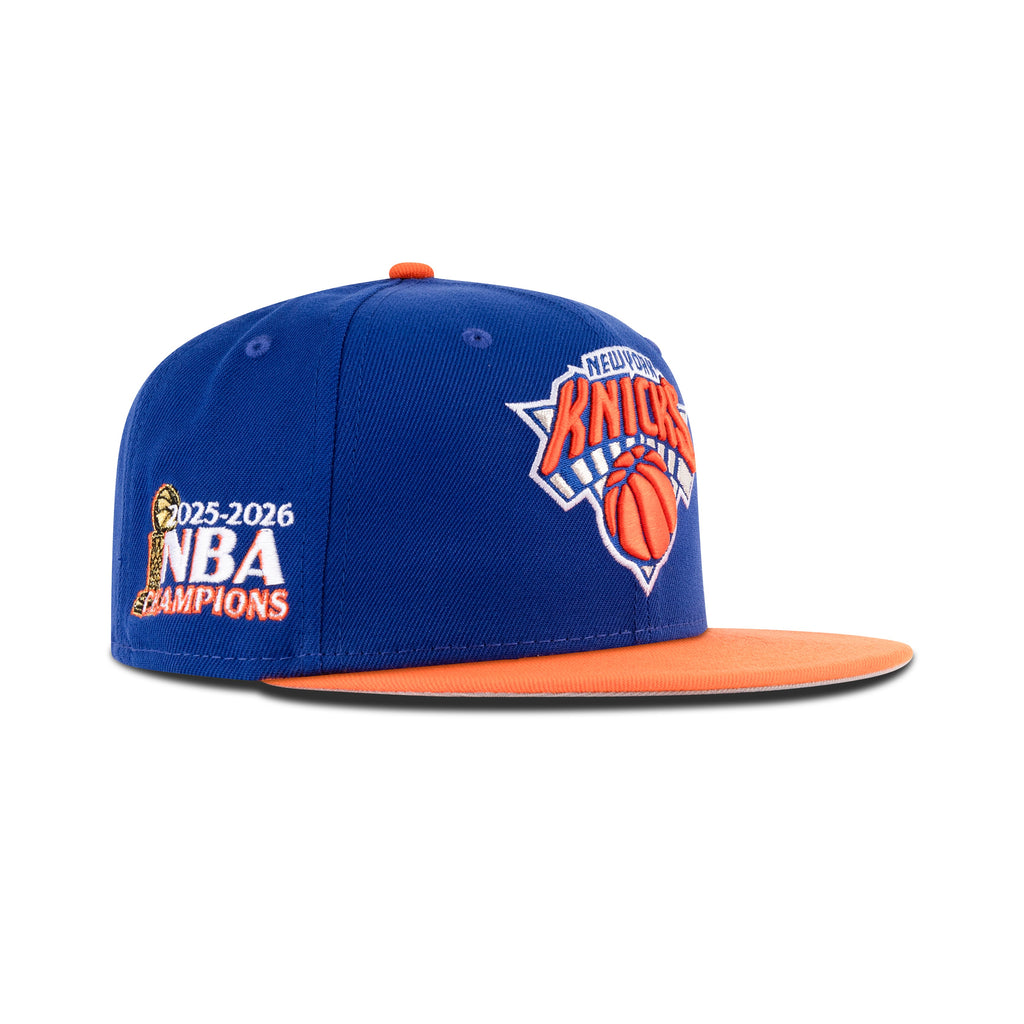 New Era New York Knicks Fitted "2 Tone Blue Orange" (2025-2026 NBA Champions Embroidery)