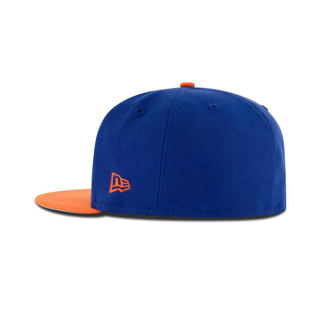 New Era New York Knicks Fitted "Majestic Blue Orange Visor" (NBA 2025-2026 Champions Embroidery)