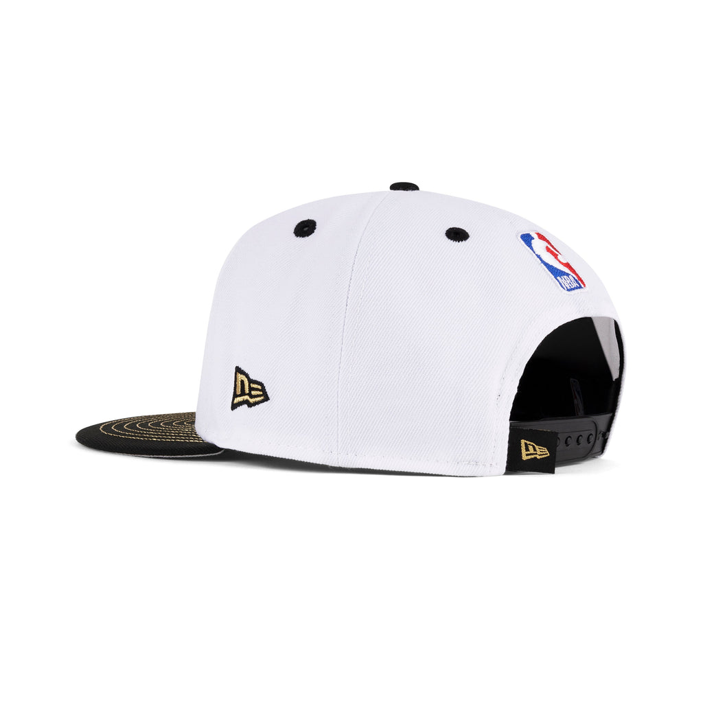 New Era Snapback "White Black Gold" 2026 NBA Champions New York Knicks Locker Room 9Fifty Hat