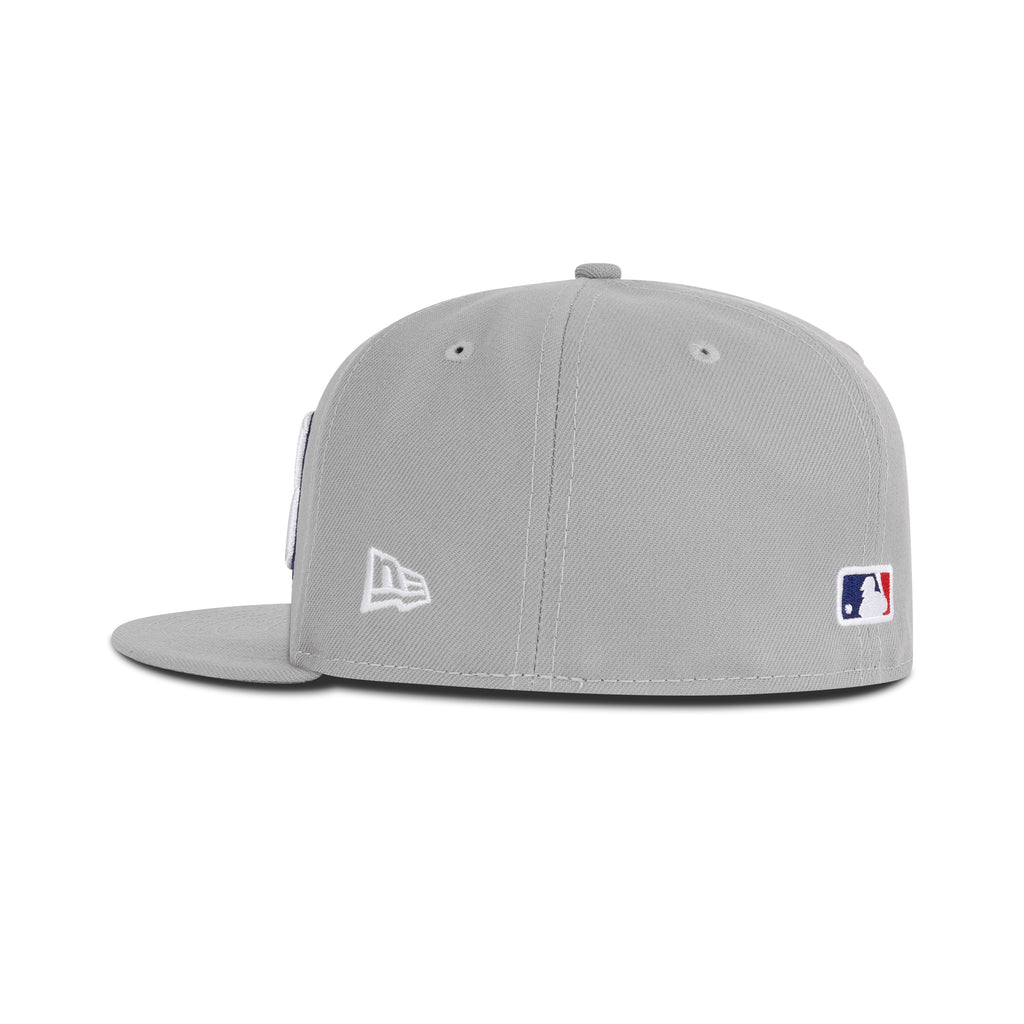 New Era Los Angeles Dodgers Fitted Gray Bottom "Gray Snow White Midnight Navy" (2025 World Series Champions Embroidery)