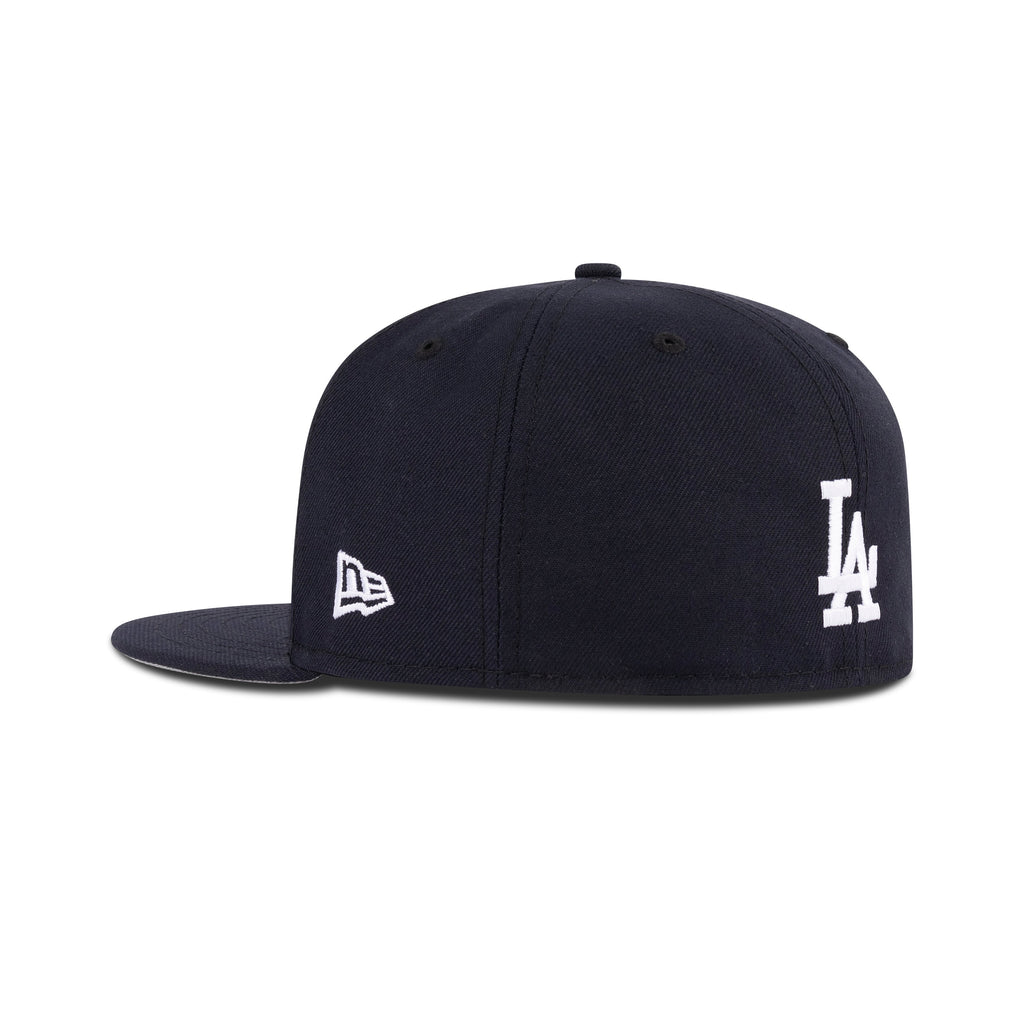 New Era Los Angeles Dodgers Fitted Grey Bottom "Navy Snow White Metallic Blue Metallic Red" (60th Dodger Stadium Embroidery)