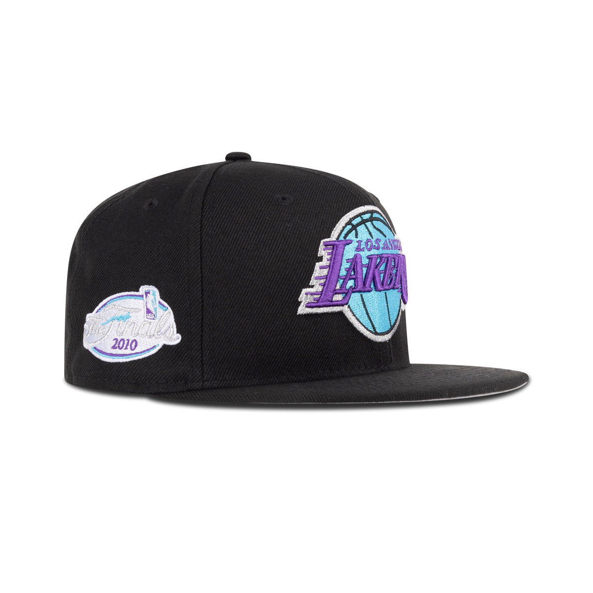 New Era Los Angeles Lakers Fitted Grey Bottom "Black Vice Blue Purple" (2010 Finals Patch)