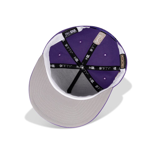 New Era Los Angeles Lakers A-Frame Snapback Grey Bottom "Purple Yellow" (50th Anniversary Embroidery)