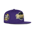 New Era Los Angeles Lakers Upside Down Fitted Grey Bottom "Purple Gold" (17X Champs Embroidery)