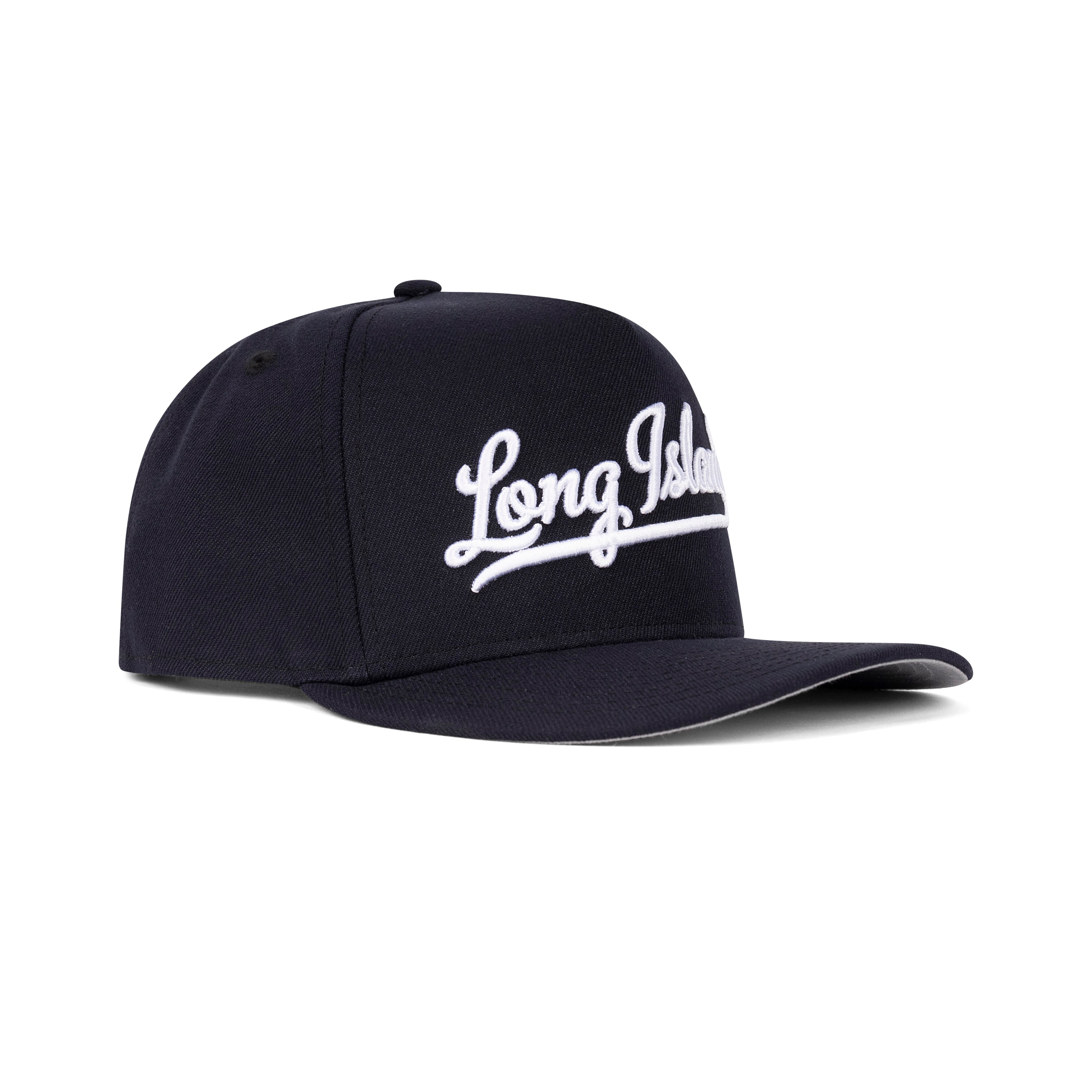 New Era Long Island NY A-Frame Snapback Grey Bottom "Navy White"