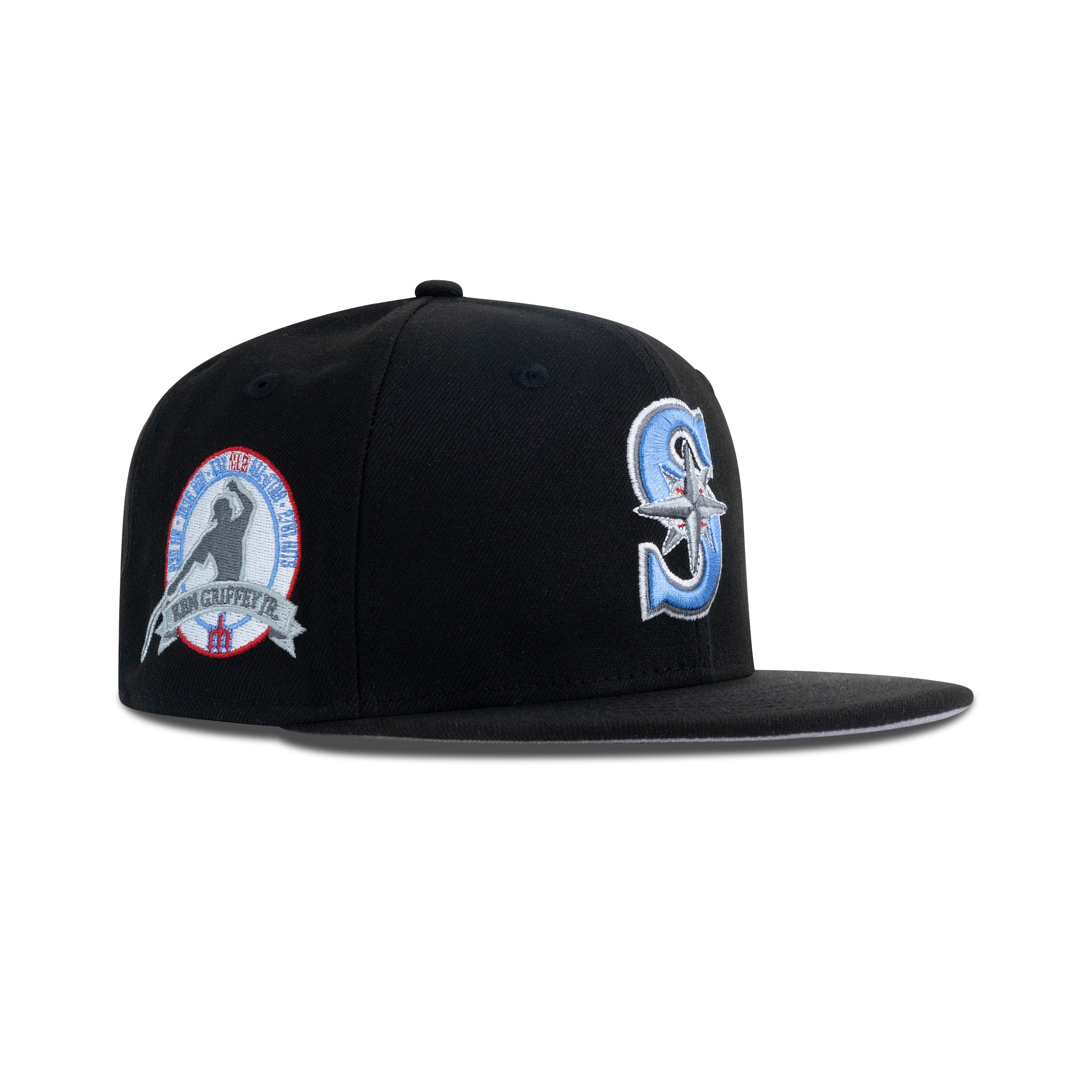 New Era Seattle Mariners Fitted Grey Bottom "Black Magic Blue White" (Ken Griffey Jr Embroidery)