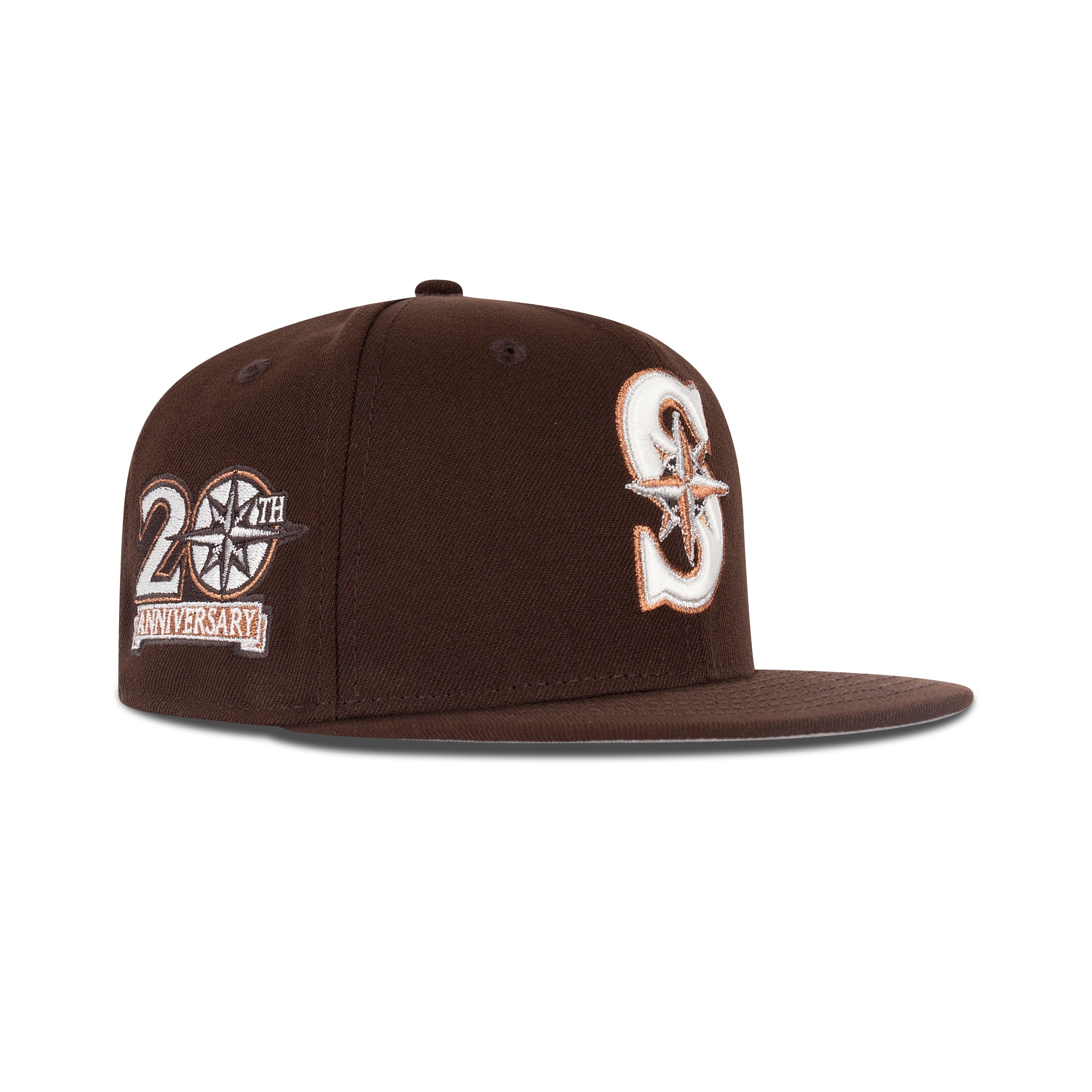 New Era Seattle Mariners Fitted Grey Bottom "Brown White Copper" (20th Anniversary Embroidery)