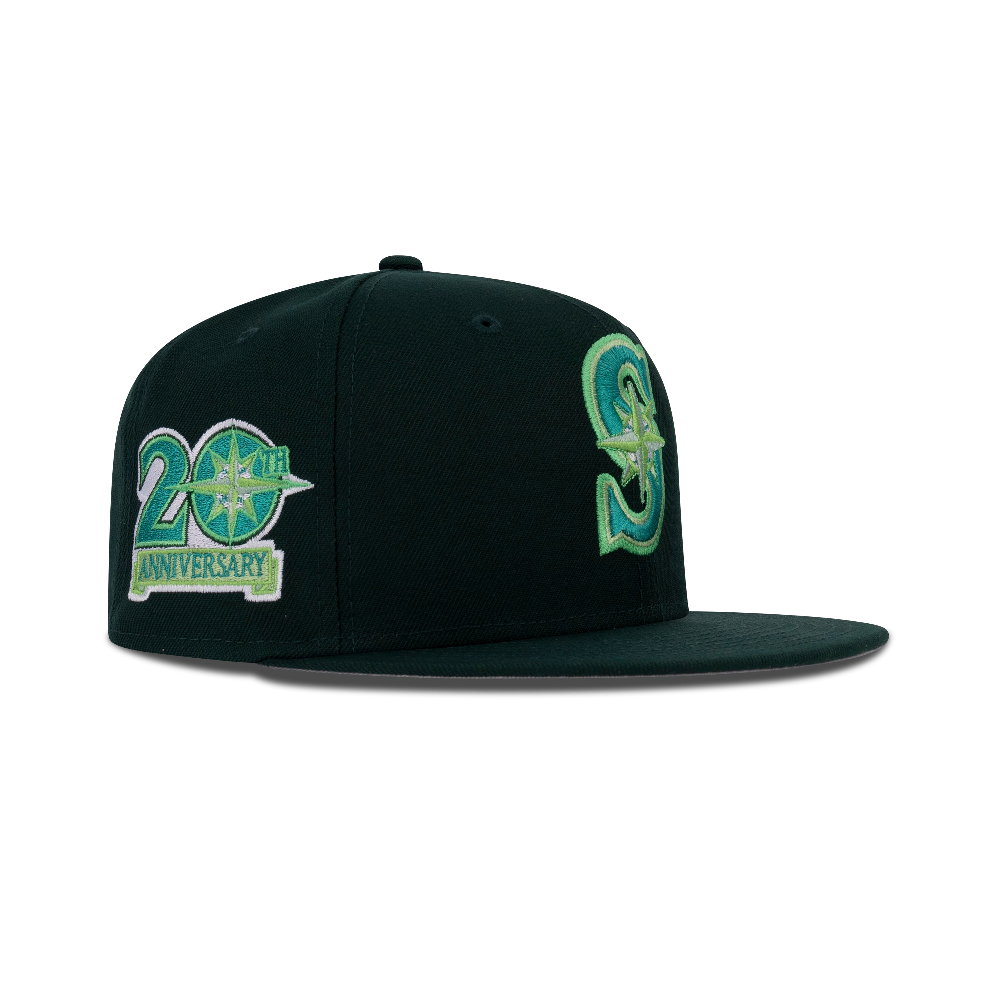 New Era Seattle Mariners Fitted Grey Bottom "Dark Green Pine Green" (20th Anniversary Embroidery)