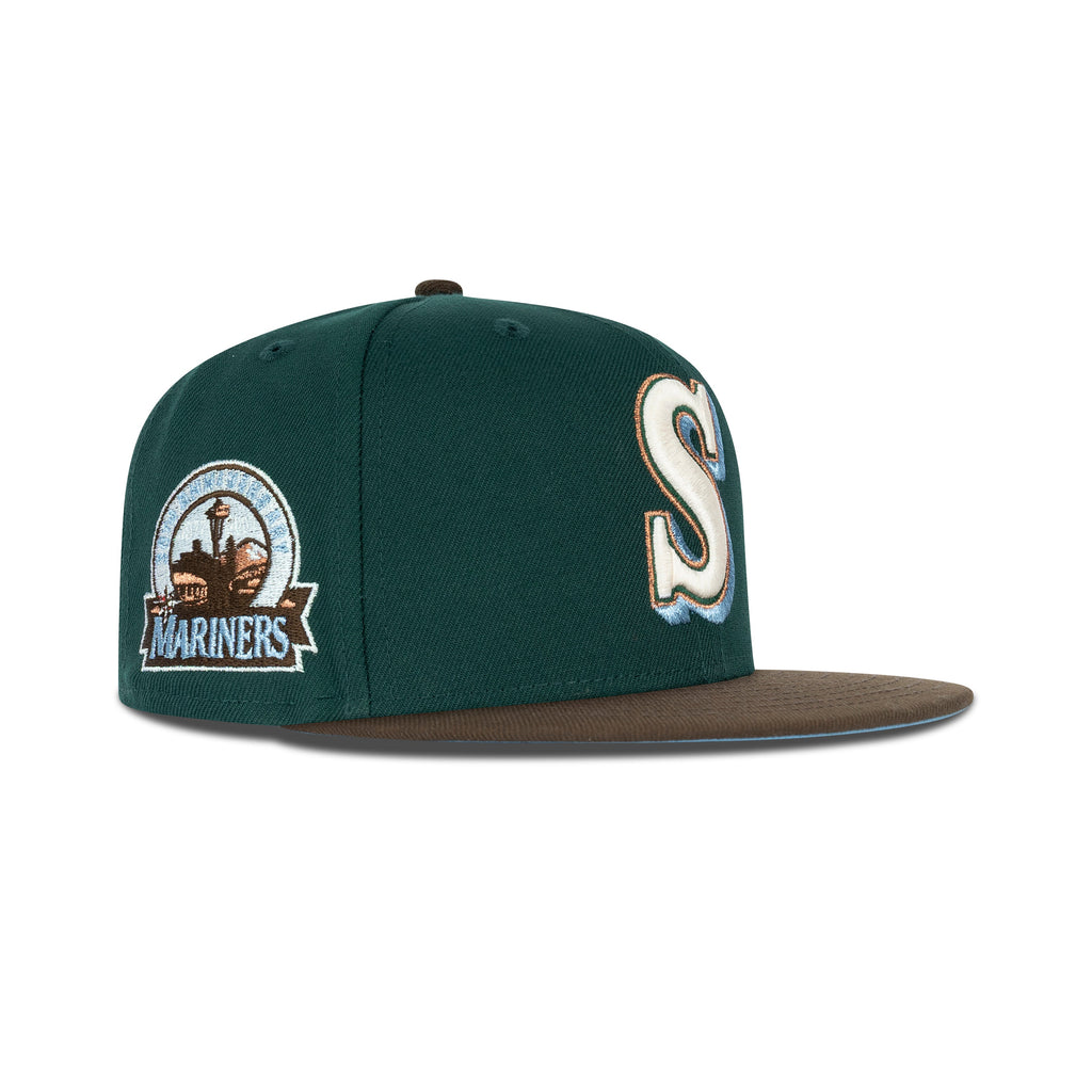 New Era Seattle Mariners Fitted Sky Bottom "Green Brown Copper Metallic" (1977-2007 30th Anniversary Embroidery)