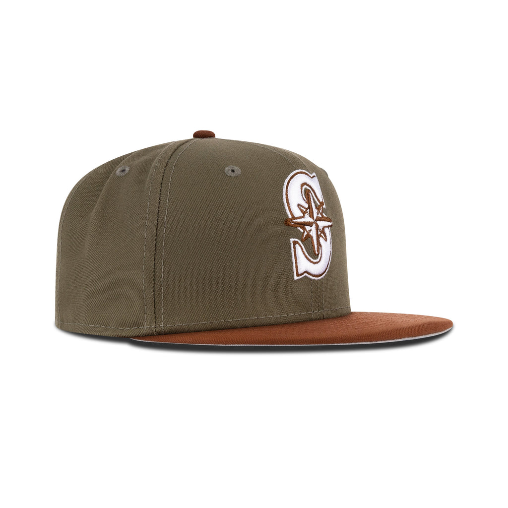 New Era Seattle Mariners Color Pack Fitted Gray Bottom "Olive Brown"