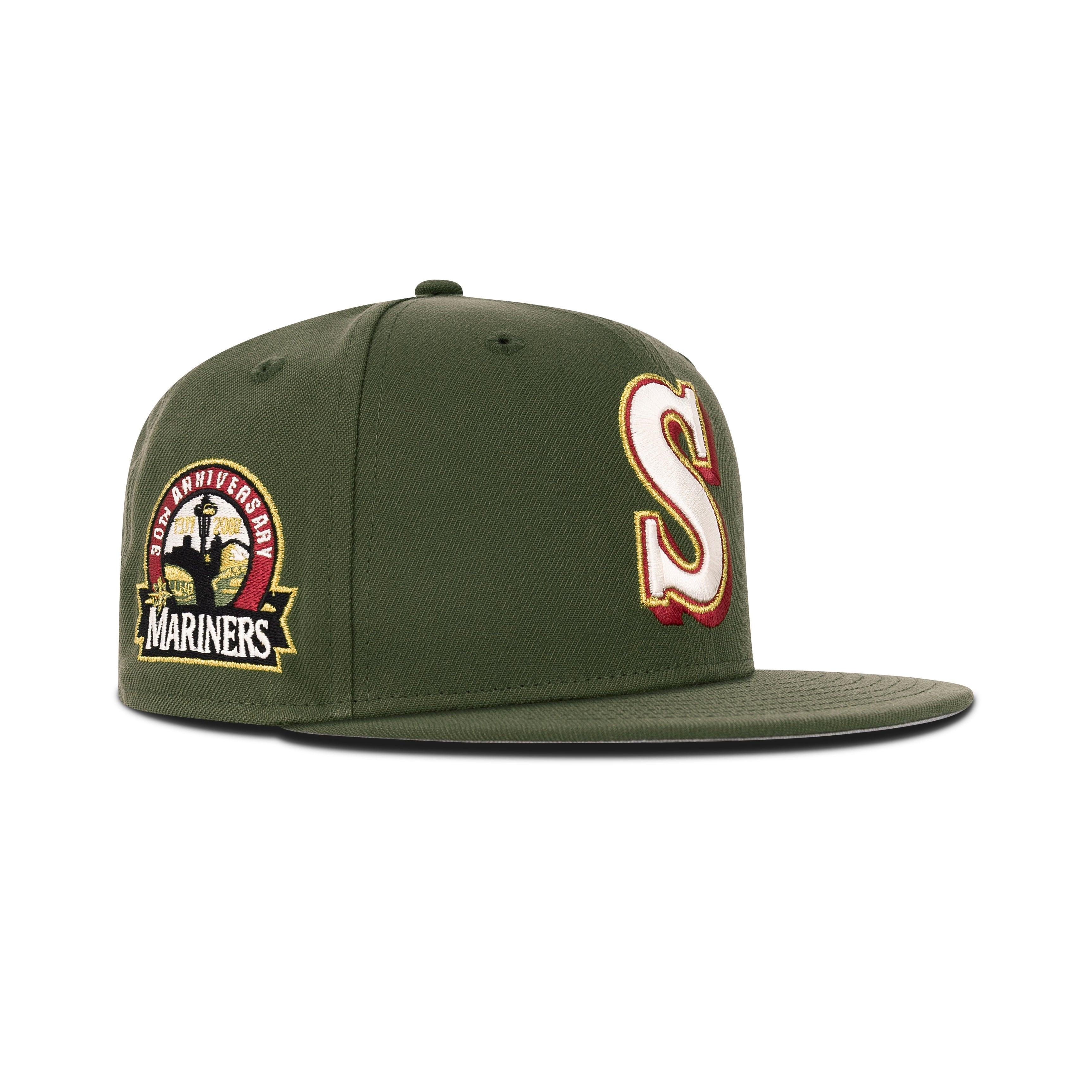 New Era Seattle Mariners Fitted Grey Bottom "Olive Ivory Russet" (30th Anniversary Embroidery)
