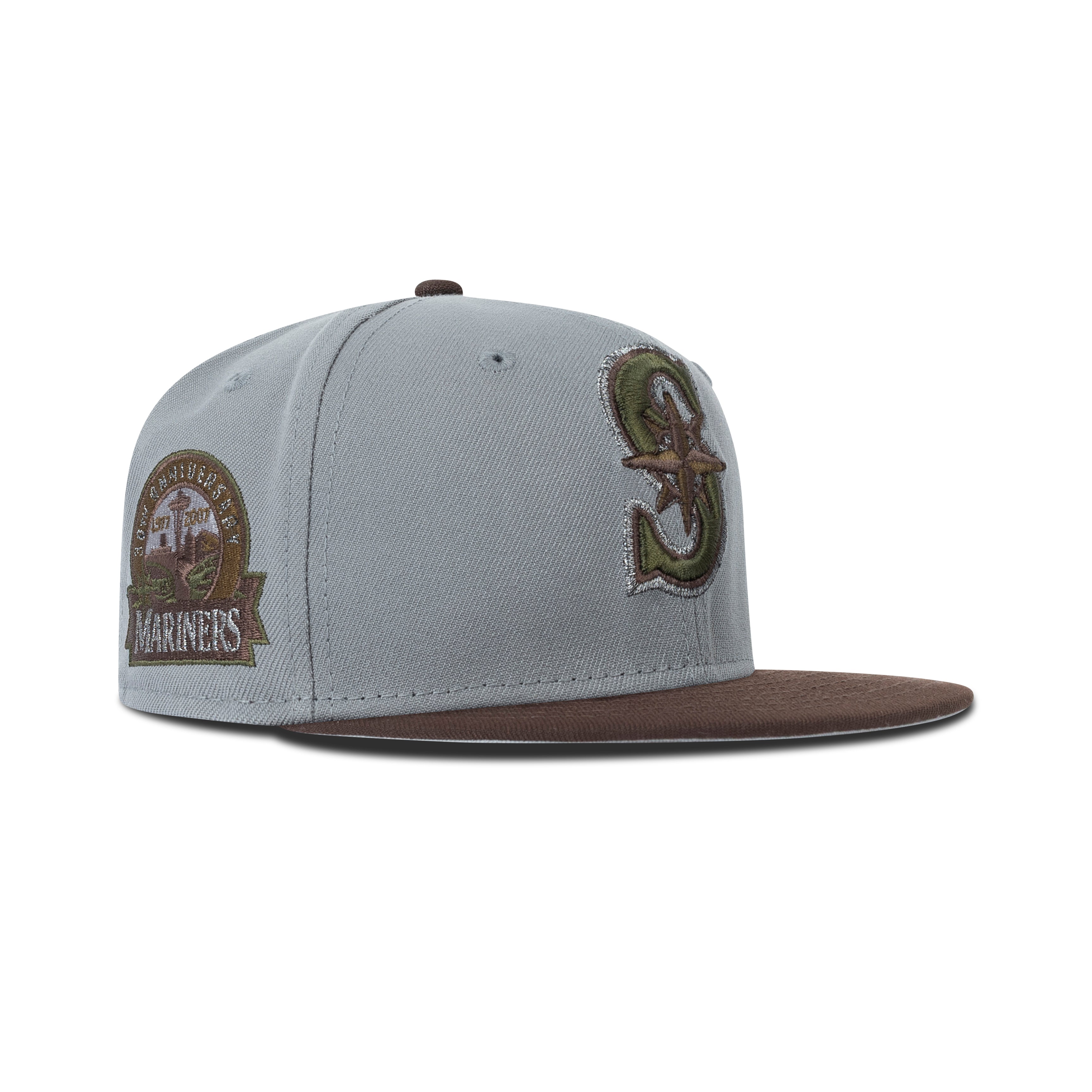 New Era Seattle Mariners Fitted Grey Bottom "Storm Grey Burntwood" (1977-2007 30th Season Embroidery)