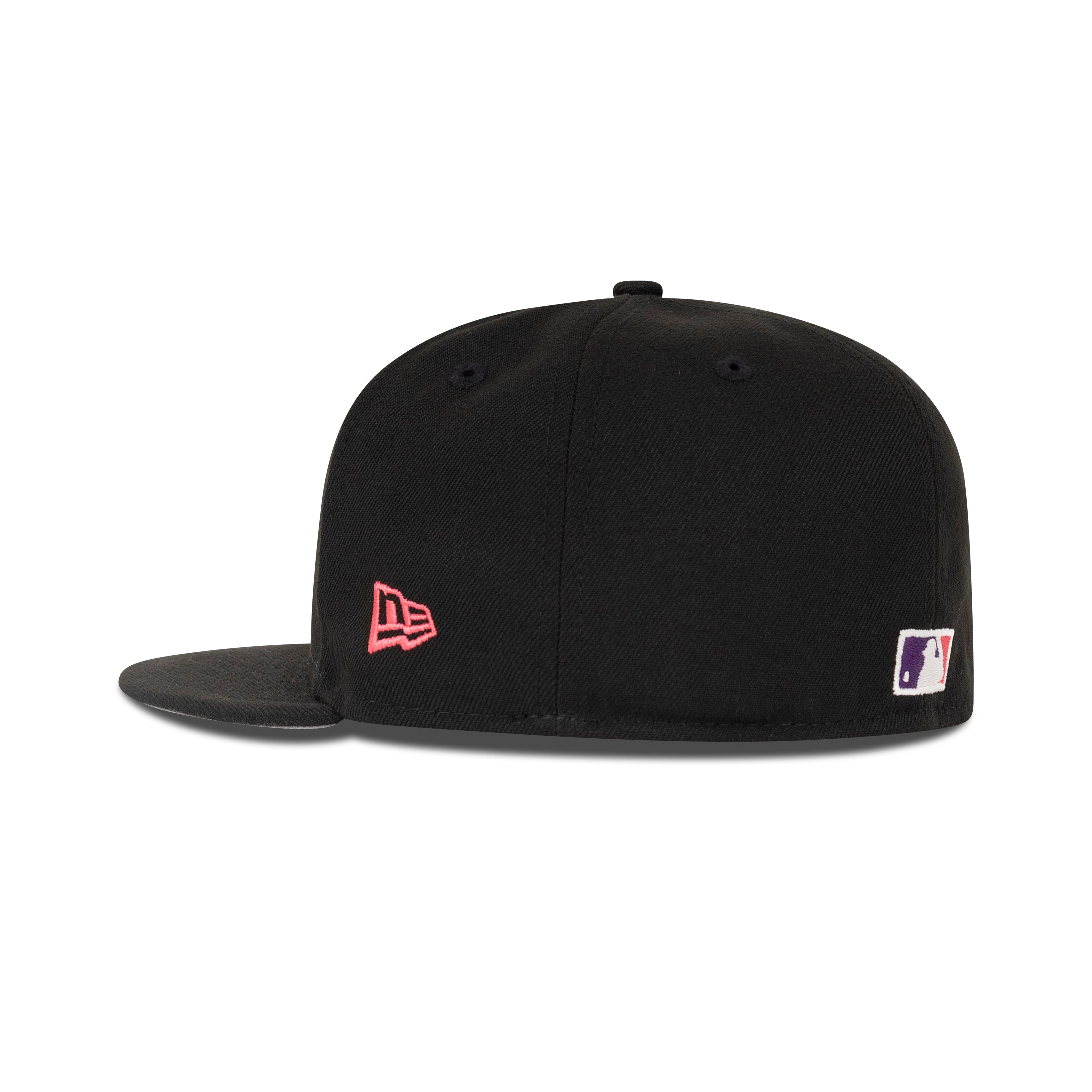 New Era Florida Marlins Fitted Grey Bottom "Black Aluminum Lava purple" (2003 World Series Champions Embroidery)