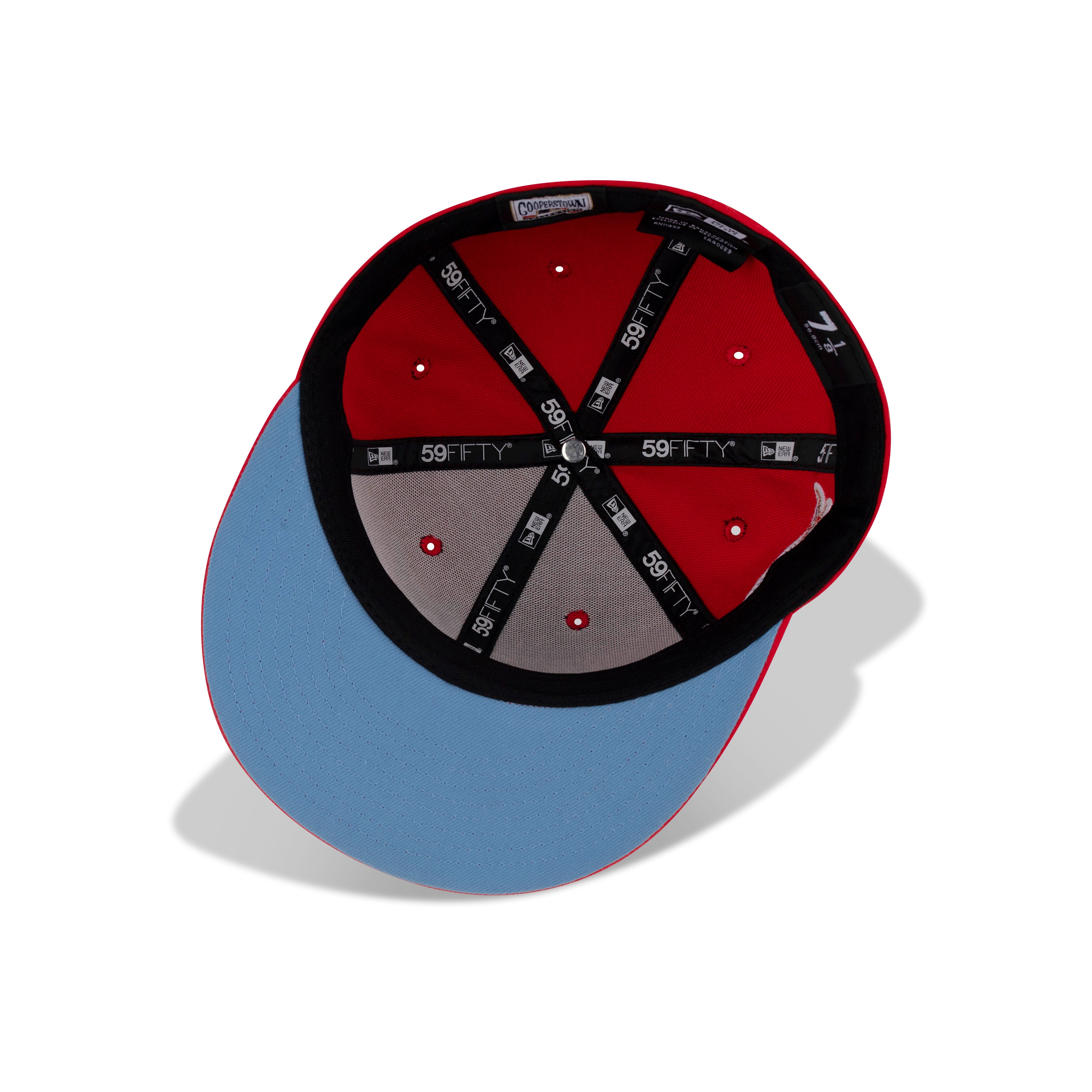 New Era Florida Marlins Fitted Sky Bottom "Scarlet Red Sky" (2003 World Series Embroidery)