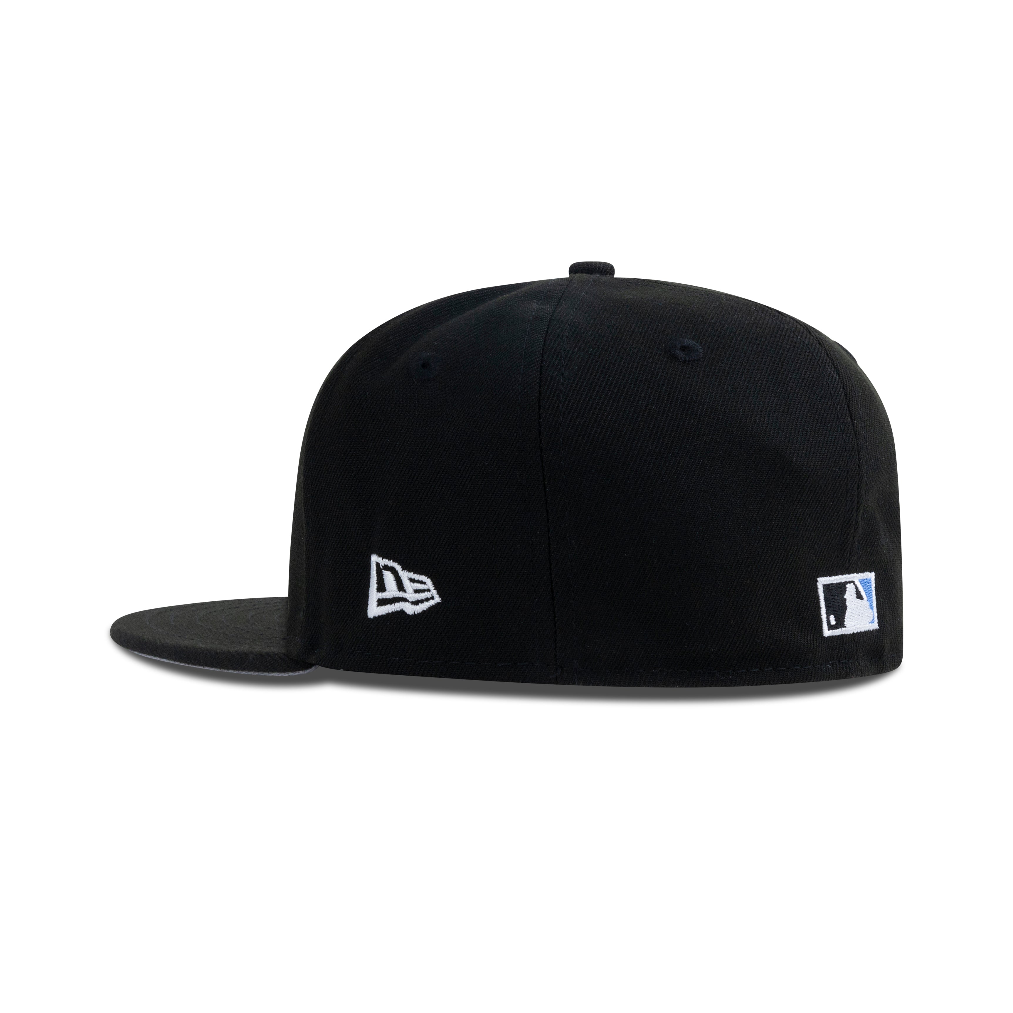 New Era Florida Marlins Upside Down Logo Fitted Grey Bottom "Black Magic Blue White" (10th Anniversary Embroidery)