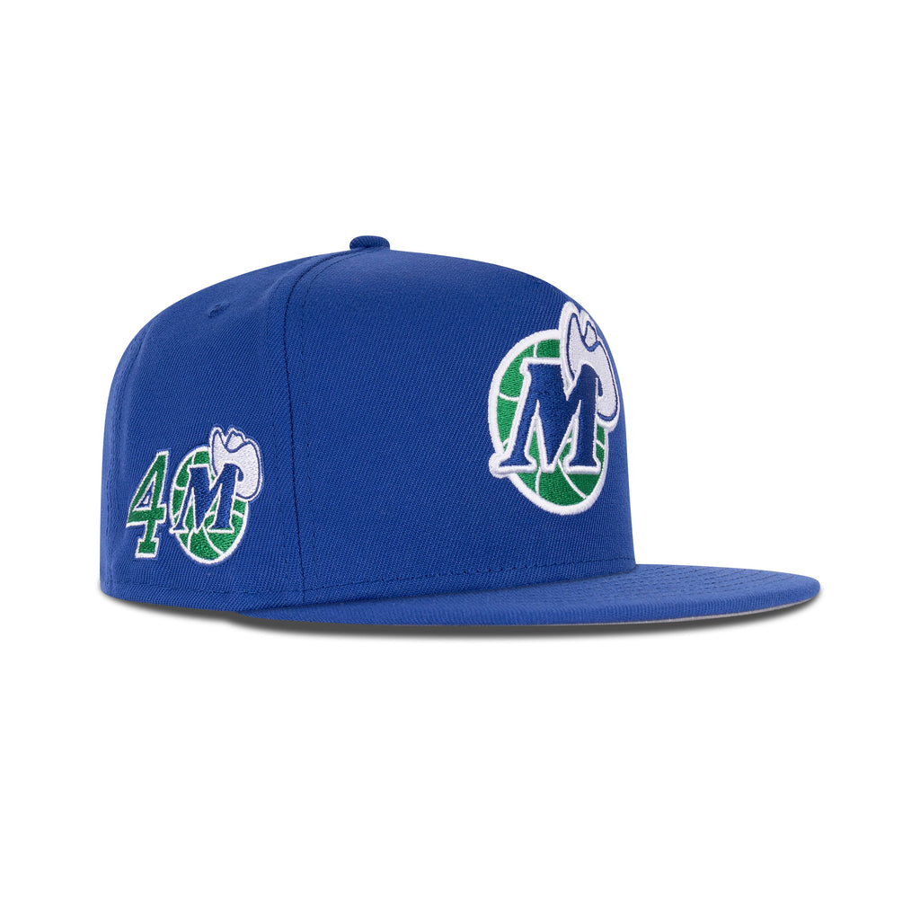 New Era Dallas Mavericks A-Frame Snapback Grey Bottom "Royal Green White" (40th Anniversary Embroidery)