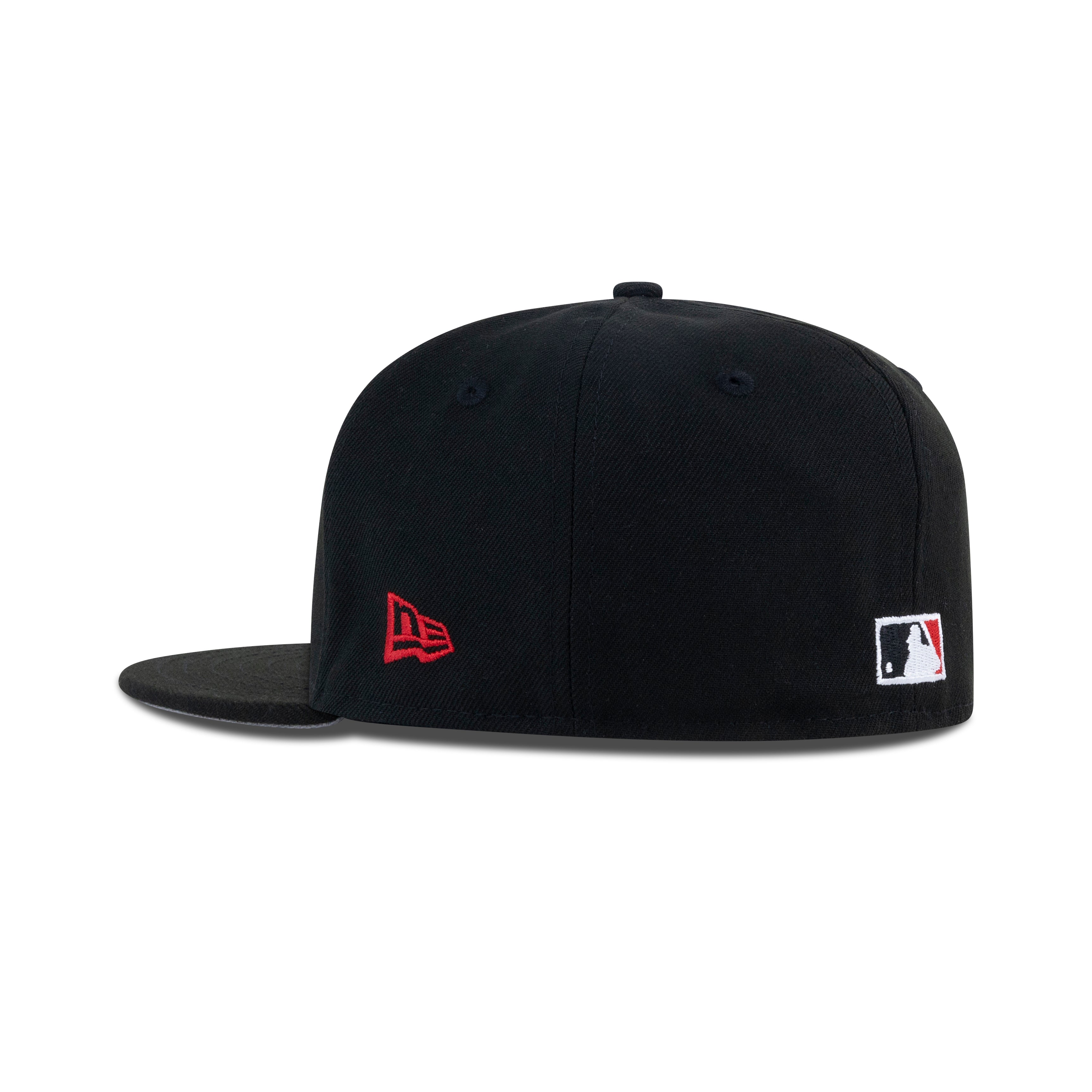 New Era New York Mets Baby Mascot Fitted Grey Bottom "Black Front Door Red White" (1986 World Series Champions Embroidery)