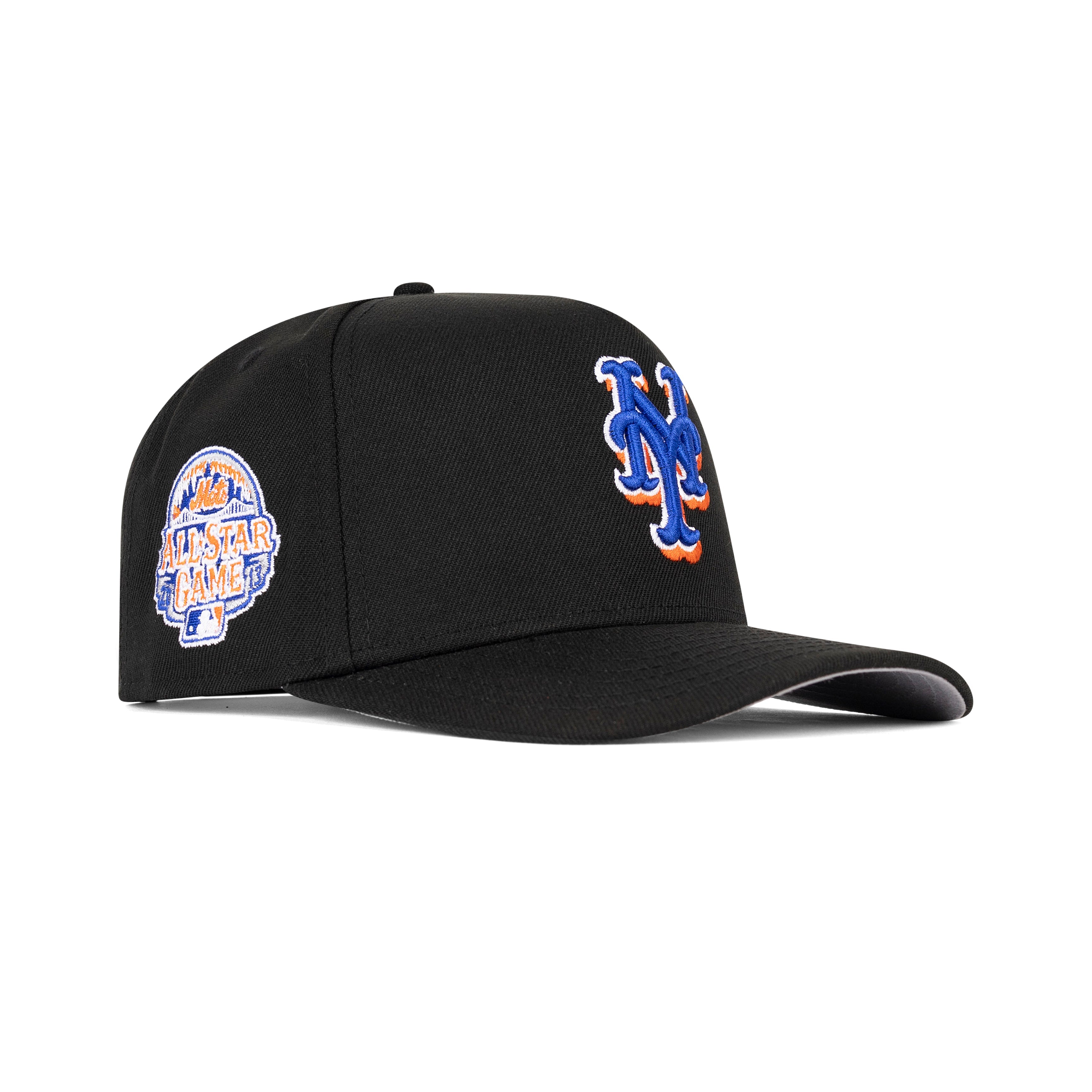 New Era New York Mets A-Frame Snapback Grey Bottom "Black Blue Orange" (2013 All Star Game Embroidery)