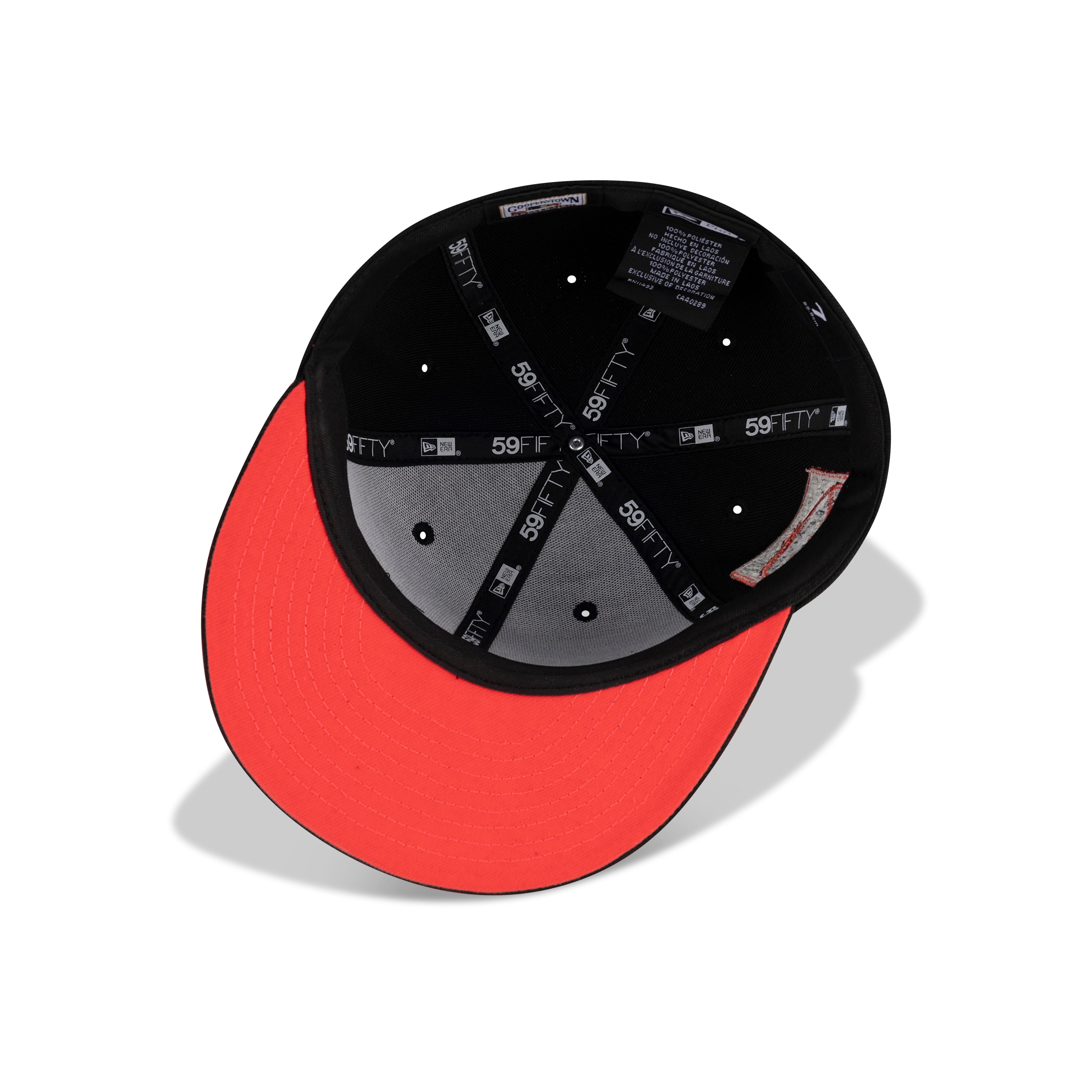 New Era New York Mets Fitted Lava Red Bottom "Black Lava Red" (25th Anniversary Embroidery)