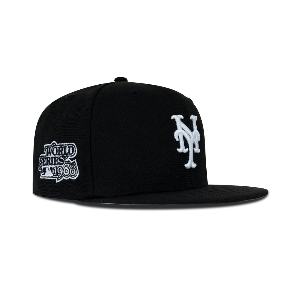 New Era New York Mets Fitted Grey Bottom "Black White" (1986 World Series Embroidery)