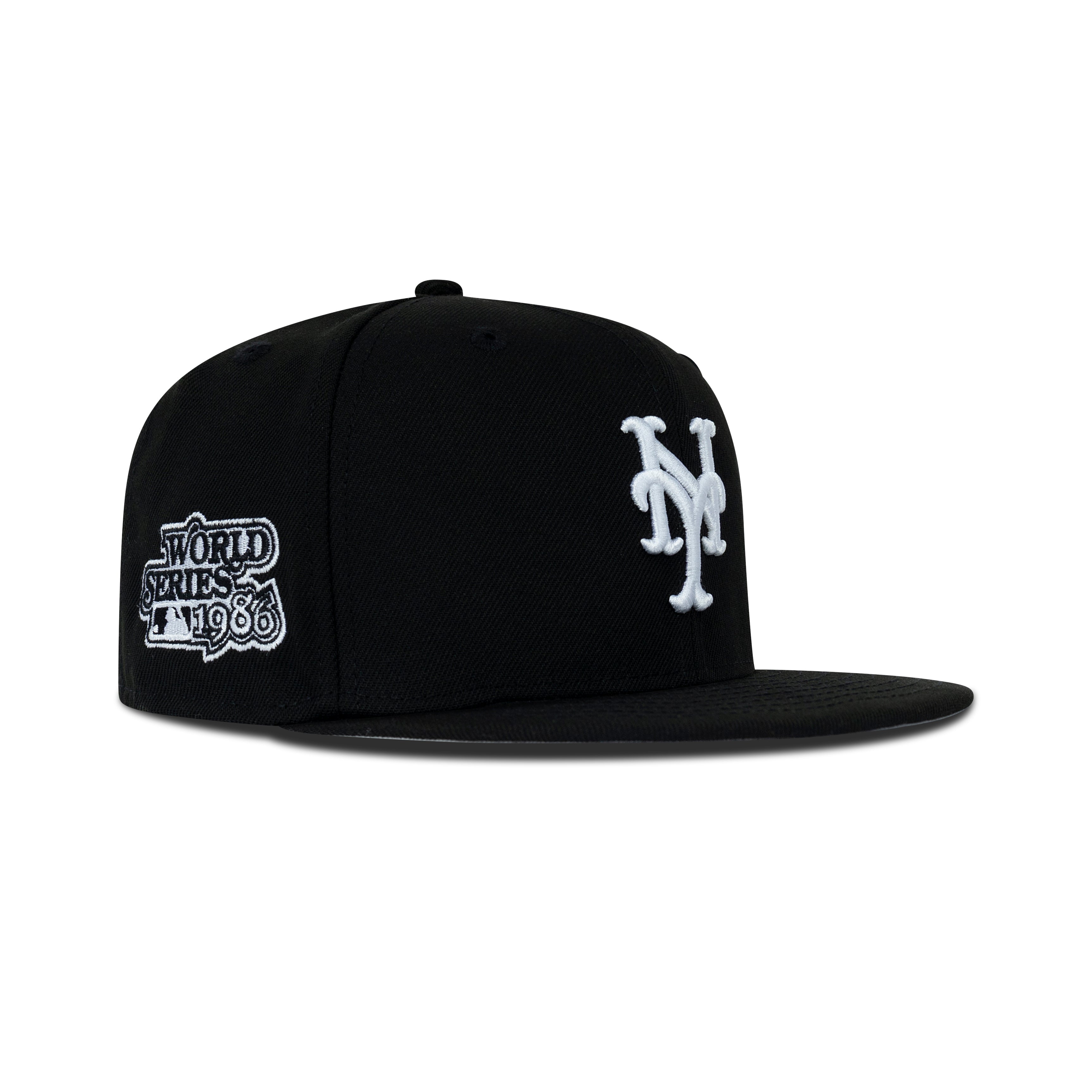 New Era New York Mets Fitted Grey Bottom "Black White" (1986 World Series Embroidery)