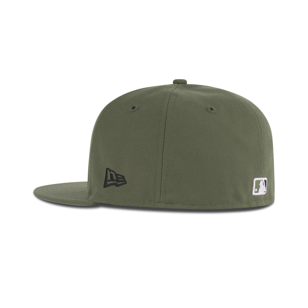New Era Los Angeles Dodgers Fitted Gray Bottom "New Olive Black" (2025 World Series Champions Embroidery)