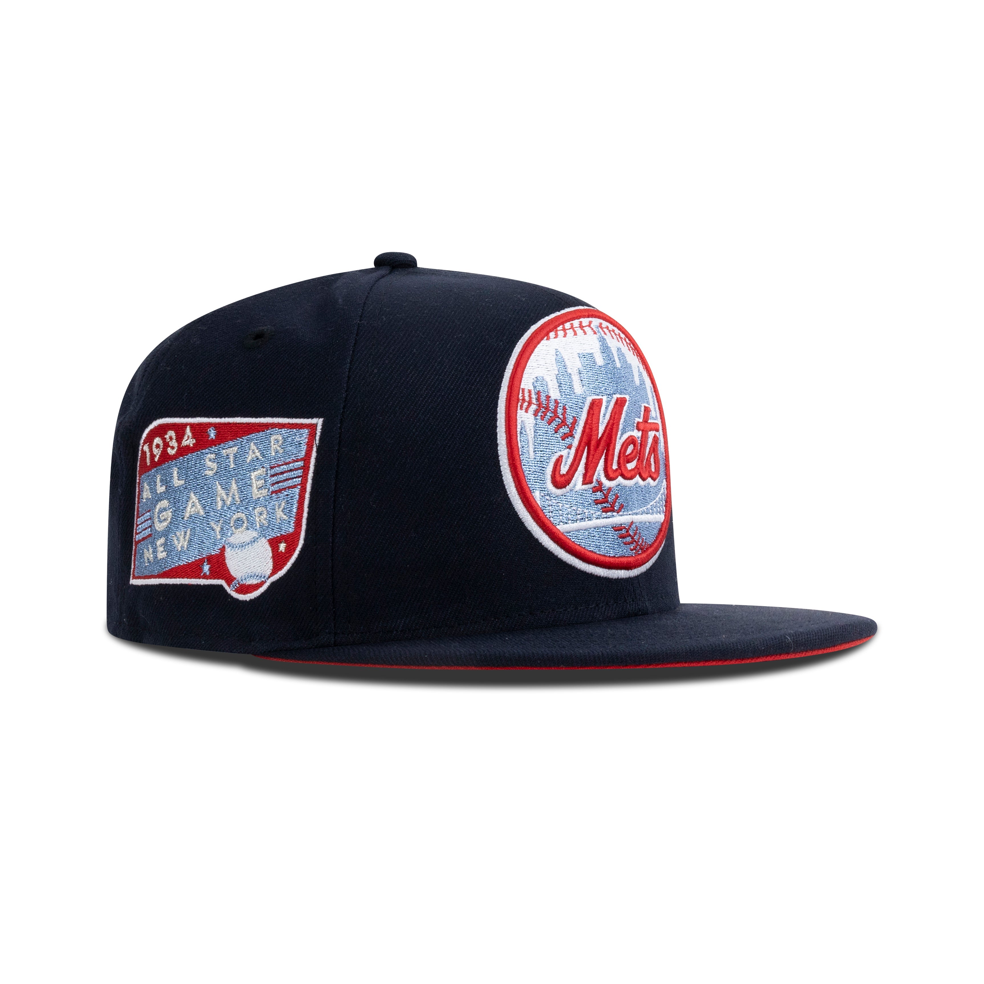 New Era New York Mets Fitted Red Bottom "Navy Metallic Blue Gray Red" (1934 All Star Game)
