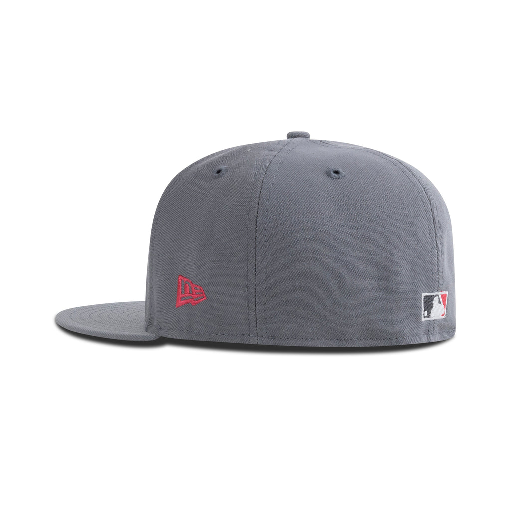 New Era New York Mets Fitted Gray Bottom "Storm Gray Metallic Black Pearl GS Red" (1986 World Series Champions Embroidery)