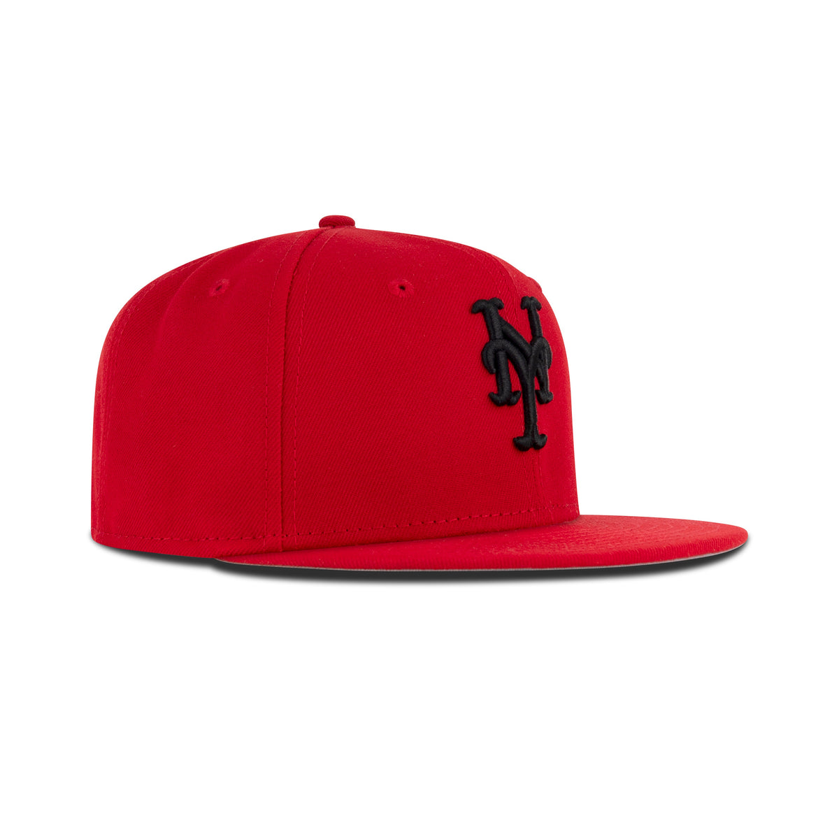 New Era New York Mets  Fitted Grey Bottom "Red Black"