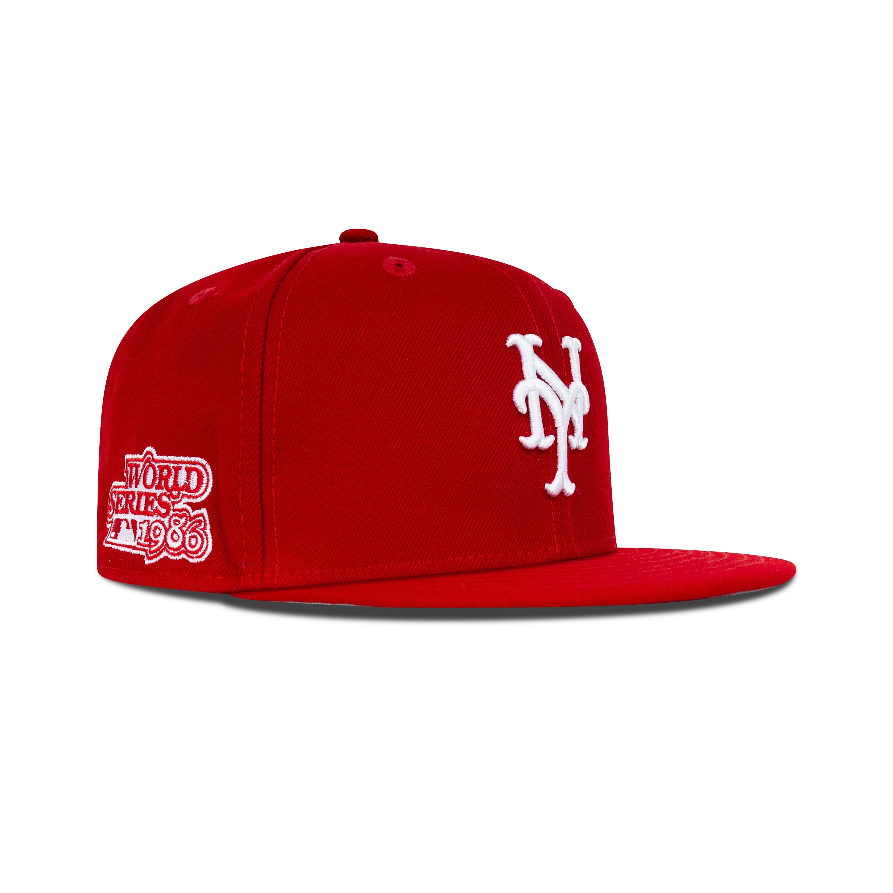 New Era New York Mets Fitted Grey Bottom "Red White" (1986 World Series Embroidery)
