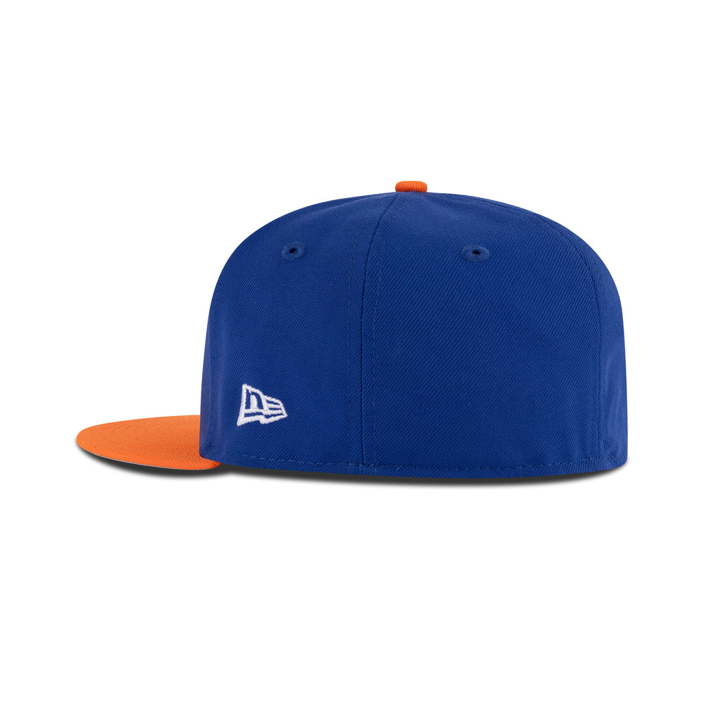 New Era New York Knicks Fitted "Majestic Blue Orange Visor" (70th EST 1946 Embroidery)