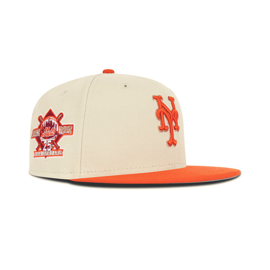New Era New York Mets Fitted Grey Bottom "Stone Canyon Orange Copper" (1962-1986 25th Anniversary Embroidery)