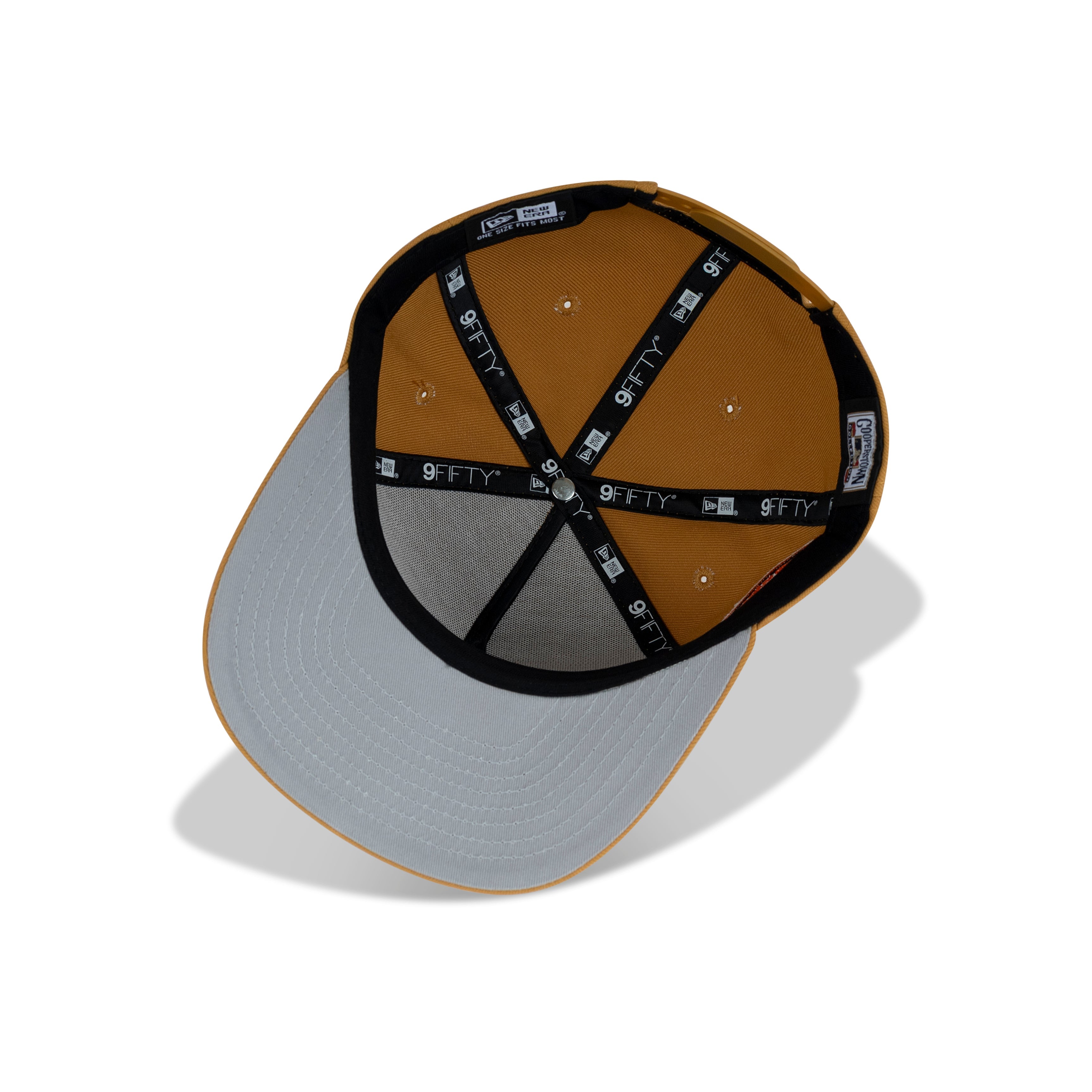 New Era New York Mets A-Frame Snapback Grey Bottom "Tan Brown Orange" (World Champions Embroidery)