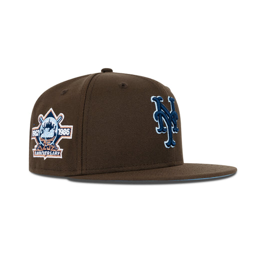 New Era New York Mets Fitted Sky Bottom "Walnut Navy Sky" (1962-1986 25th Anniversary Embroidery)