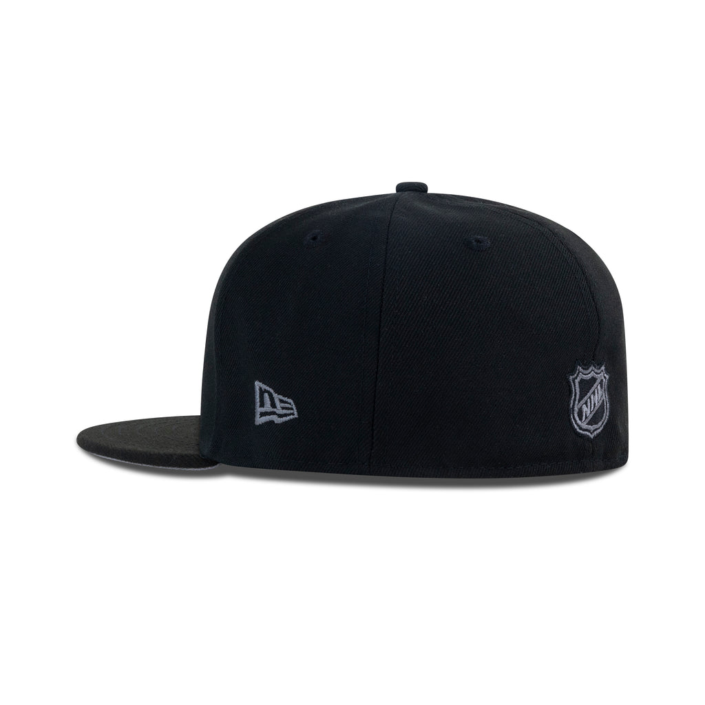 New Era Anaheim Mighty Ducks Fitted Grey Bottom "Black Metallic Aluminum White" (2007 Stanley Cup Champions Embroidery)