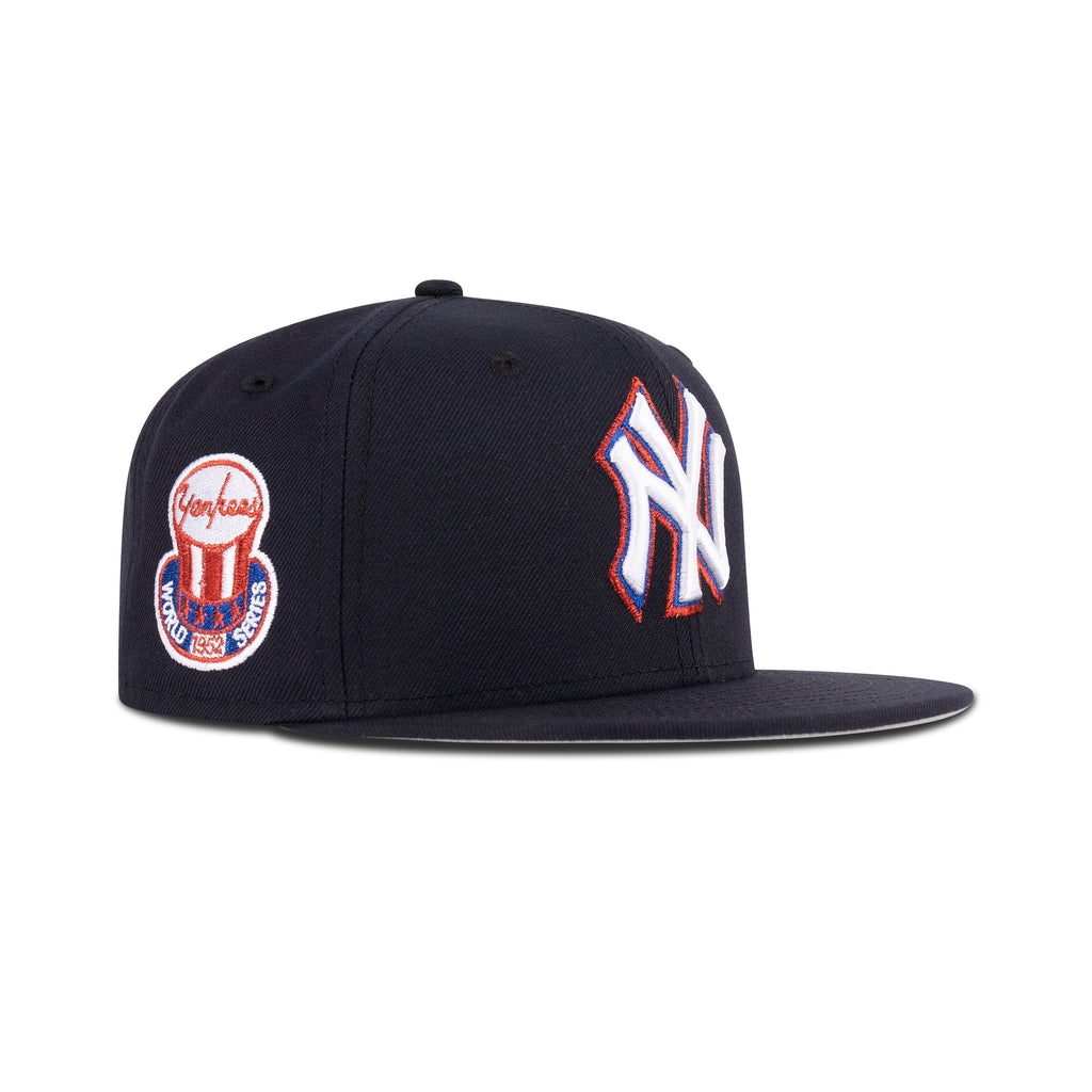 New Era New York Yankees Fitted Grey Bottom "Navy Snow White Metallic Blue Metallic Red" (1952 World Series Embroidery)