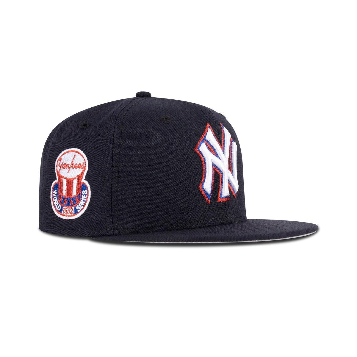 New Era New York Yankees Fitted Grey Bottom "Navy Snow White Metallic Blue Metallic Red" (1952 World Series Embroidery)