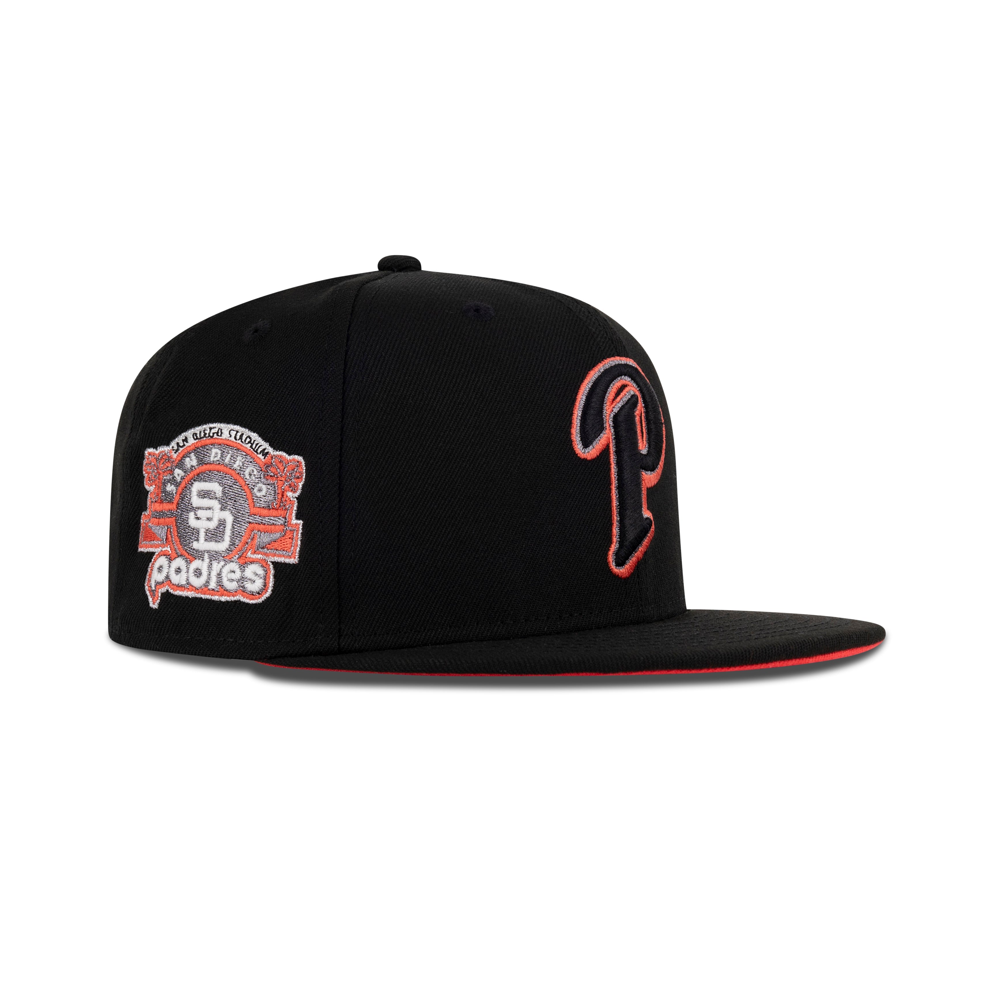 New Era San Diego Padres Fitted Lava Red Bottom "Black Lava Red" (San Diego Stadium Embroidery)