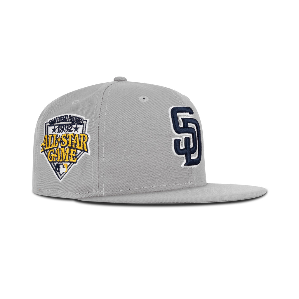 New Era San Diego Padres Fitted Gray Bottom "Gray Snow White Midnight Navy" (1992 All Star Game Embroidery)