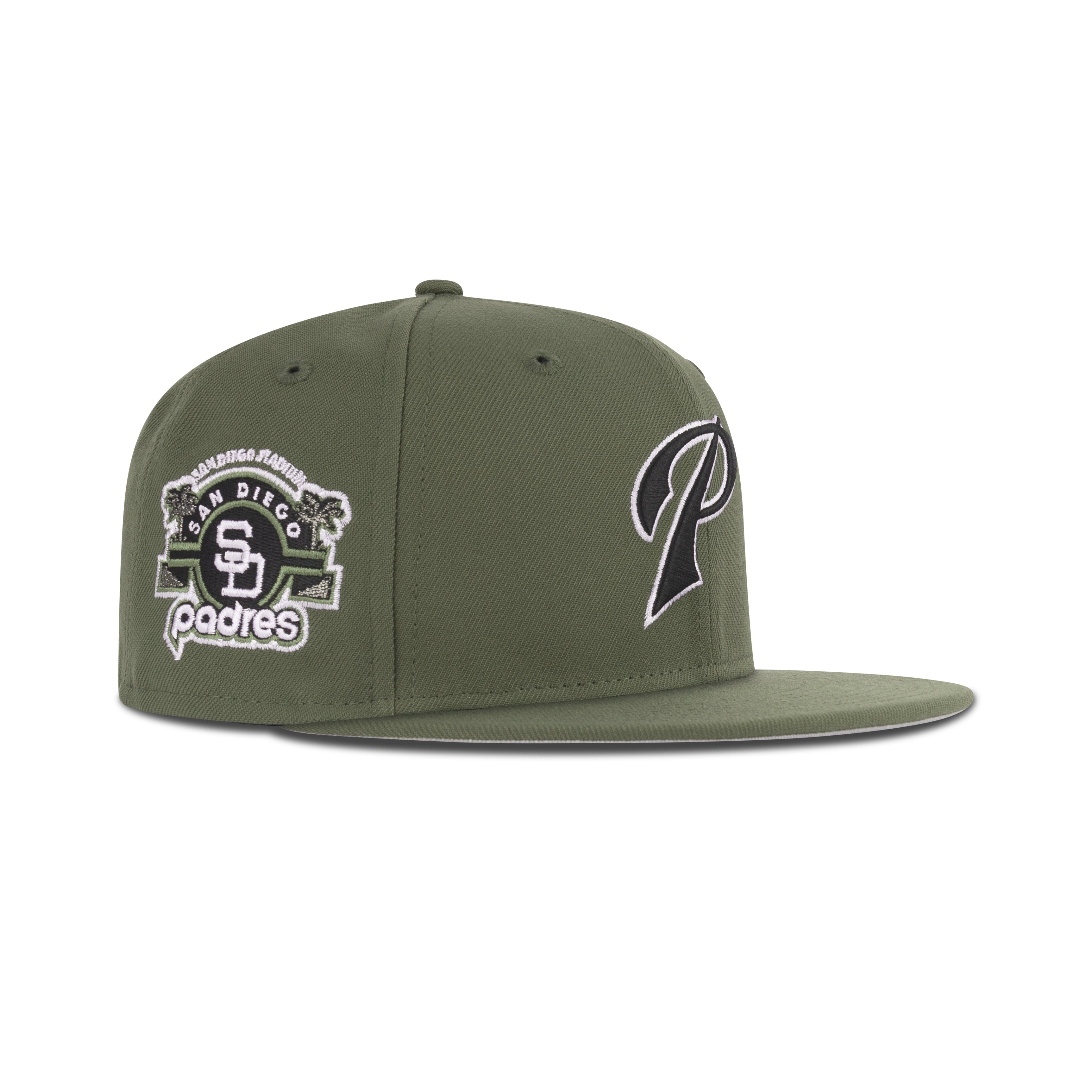 New Era San Diego Padres Fitted Gray Bottom "New Olive Black" (San Diego Stadium Embroidery)