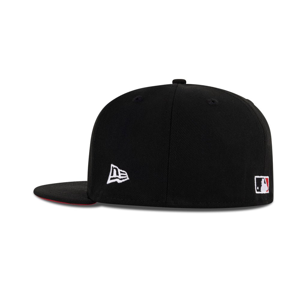 New Era Pittsburgh Pirates Fitted Front Door Red Bottom "Black Front Door Red White" (PNC Park Stadium Embroidery)