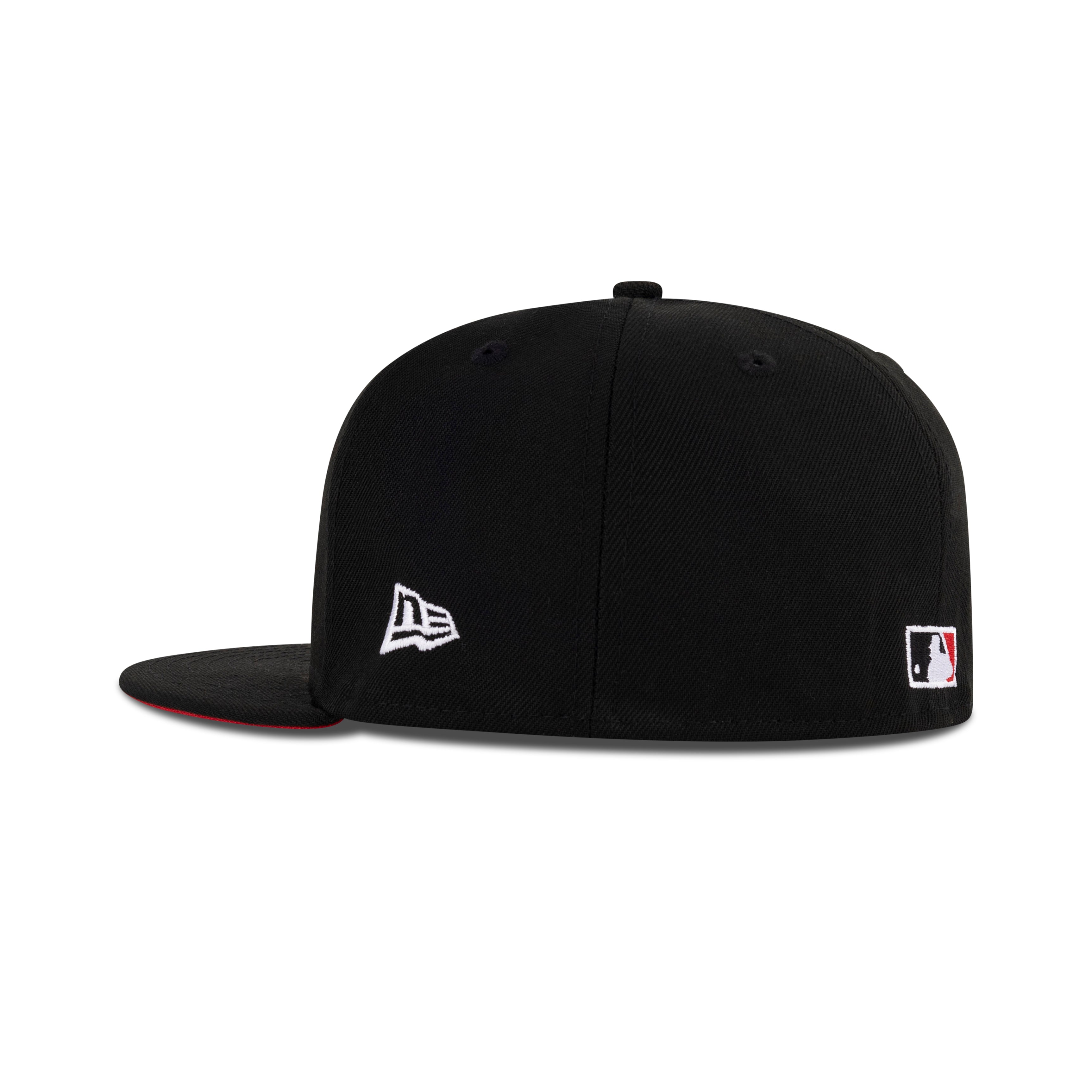 New Era Pittsburgh Pirates Fitted Front Door Red Bottom "Black Front Door Red White" (PNC Park Stadium Embroidery)