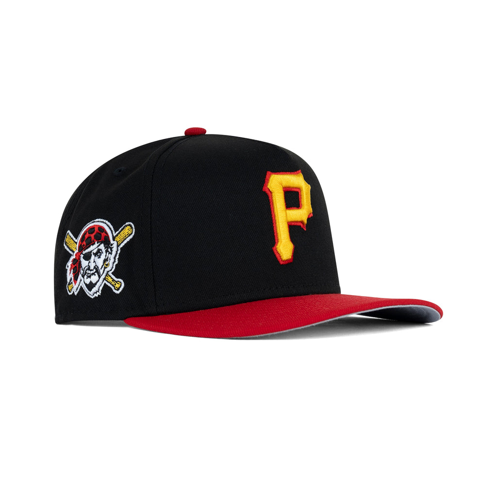 New Era Pittsburgh Pirates A-Frame Snapback Grey Bottom "Black Red Yellow" (Pirates Embroidery)