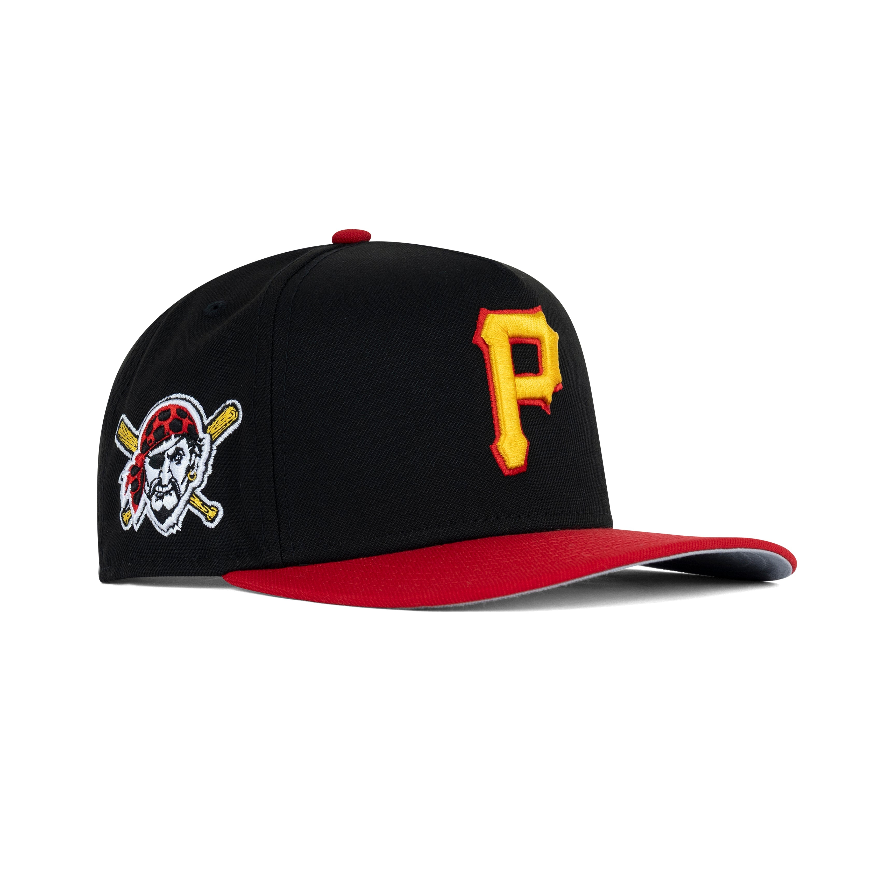 New Era Pittsburgh Pirates A-Frame Snapback Grey Bottom "Black Red Yellow" (Pirates Embroidery)